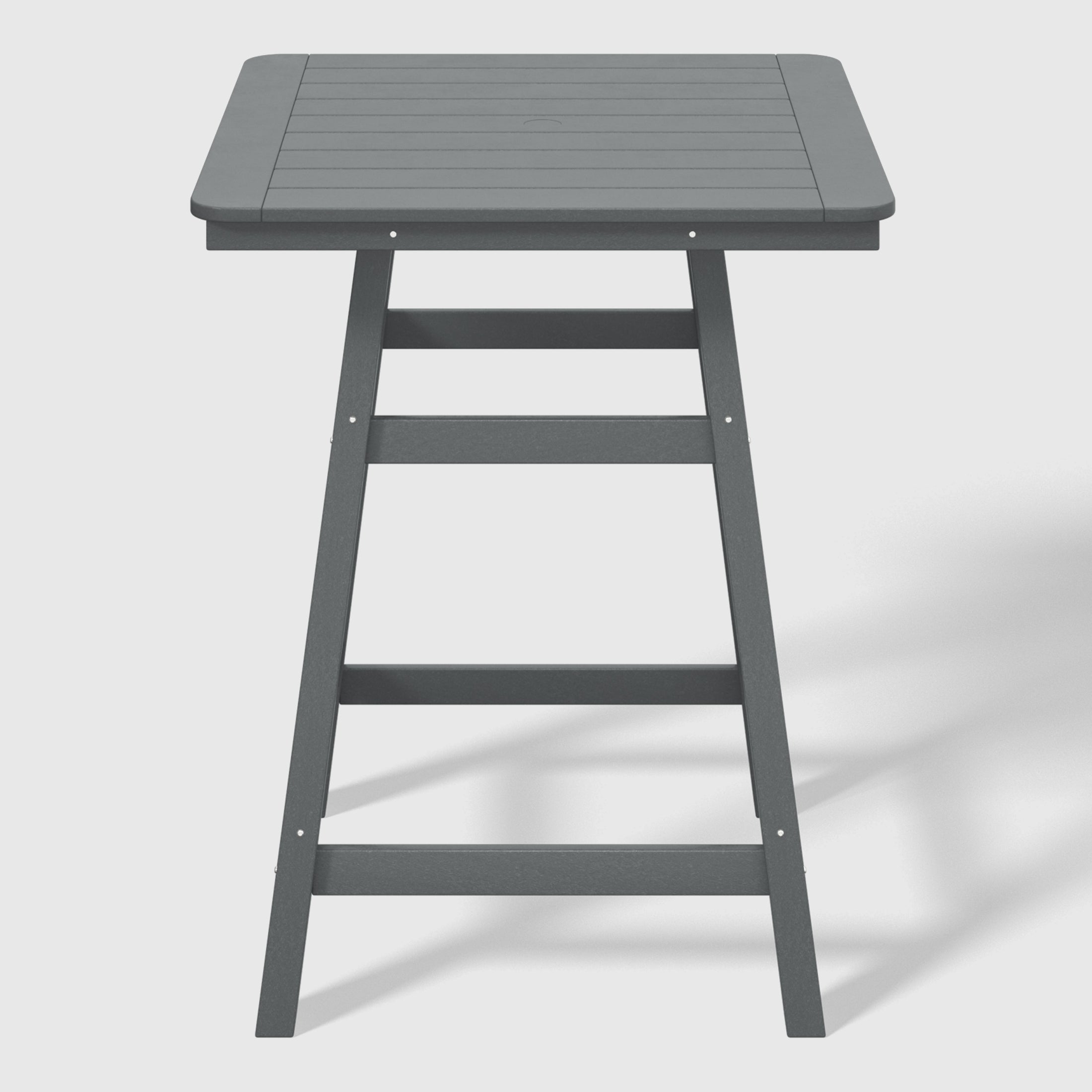 Paradise 30" Square Outdoor Patio Counter High Bistro Bar Table With Umbrella Hole