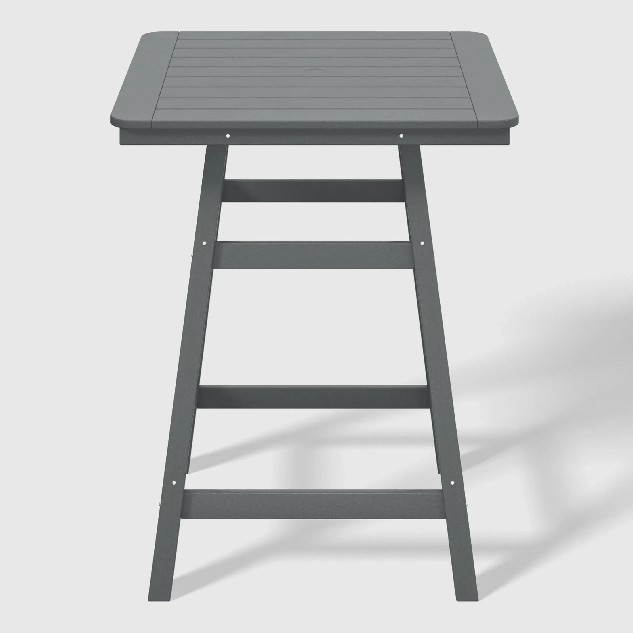Paradise 30" Square Outdoor Patio Counter High Bistro Bar Table With Umbrella Hole