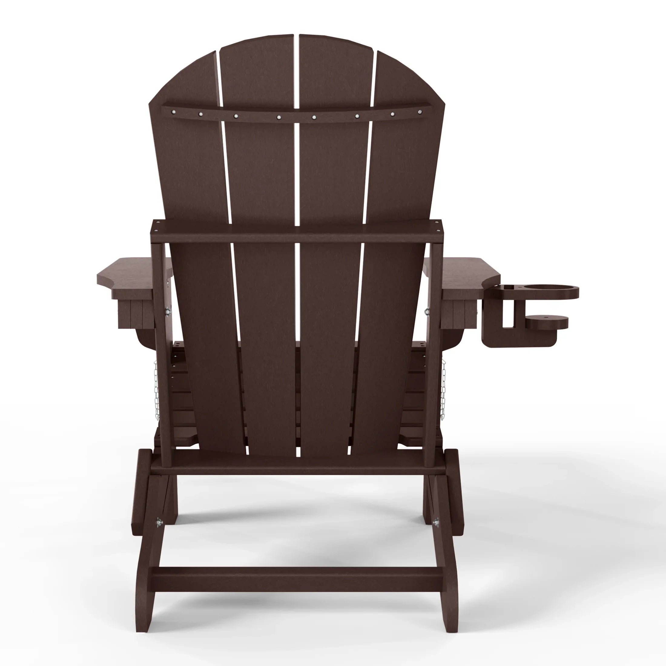 Paradise Folding Adjustable Adirondack Chair with Retractable Ottoman and Cup Holder (Set of 2)