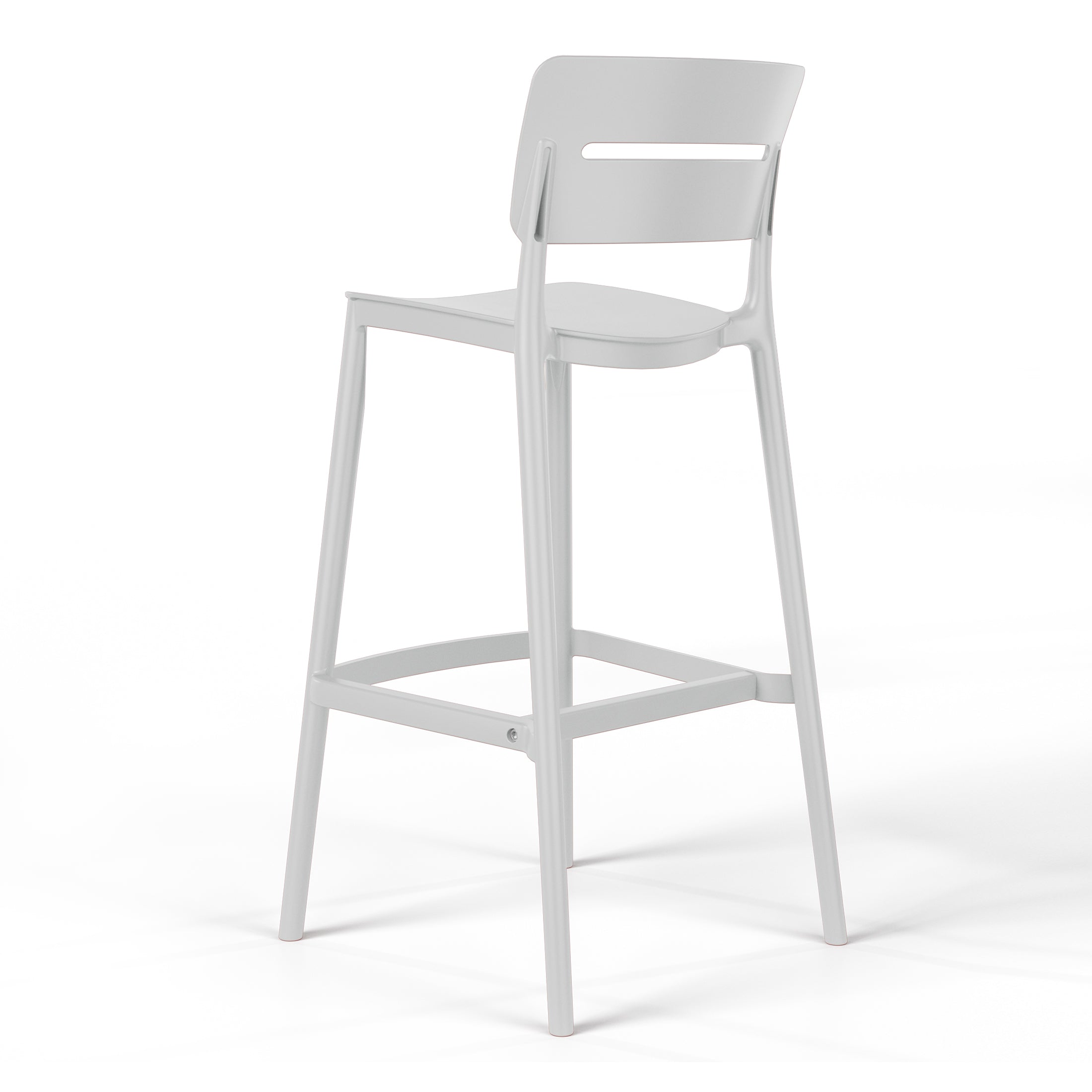 Sunshine Stackable Polypropylene Resin Plastic Outdoor Patio Bar Stools (Set of 2)