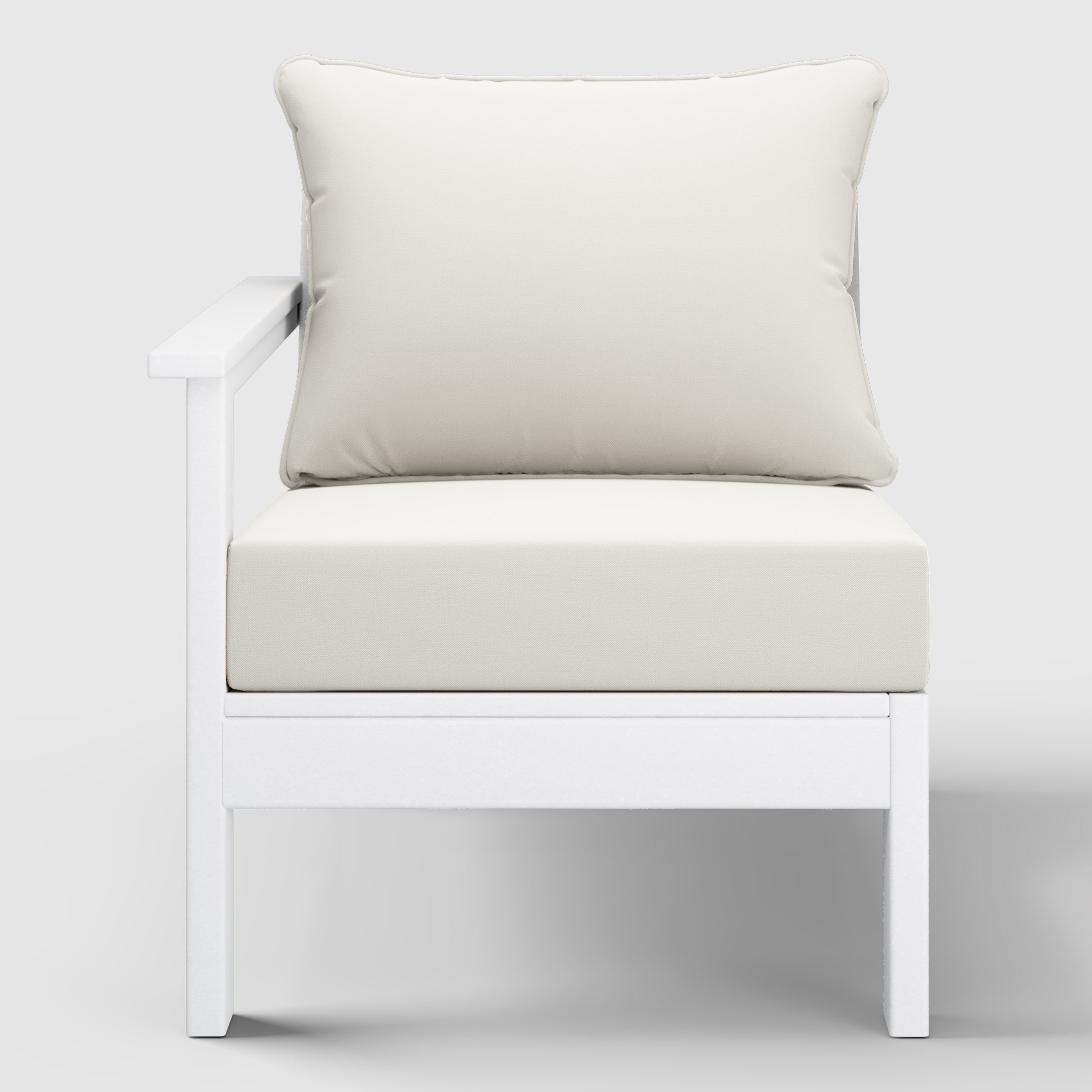 Portsmouth Outdoor Patio HDPE Left Arm Sectional Corner Club Chair with Patio Cushions