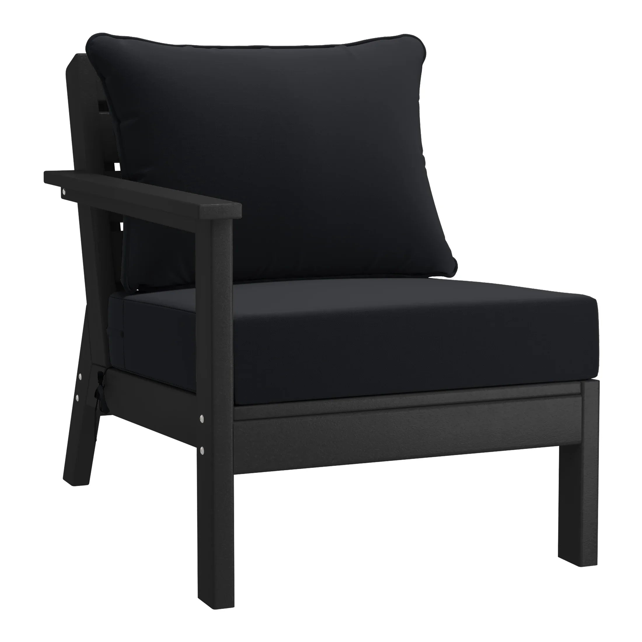 Portsmouth Outdoor Patio HDPE Sectional Sofa with Patio Cushions