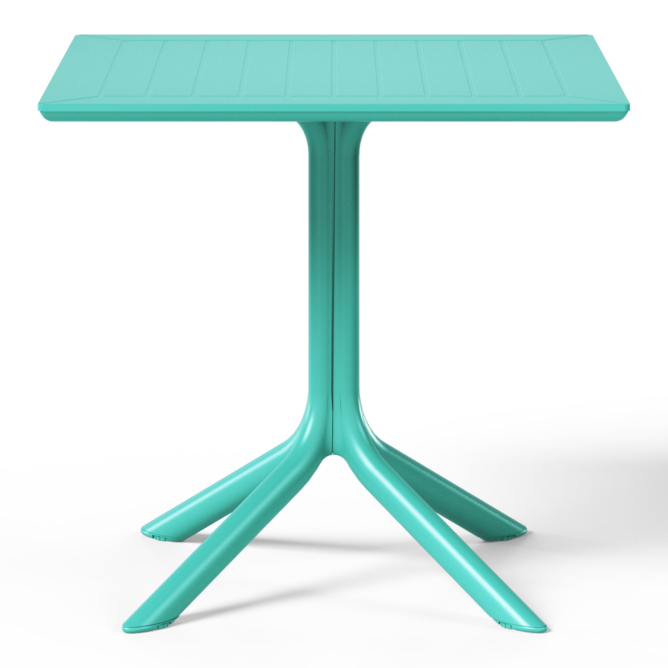 Sunshine 31.5" Square Outdoor Plastic Resin Patio Dining Table for 4