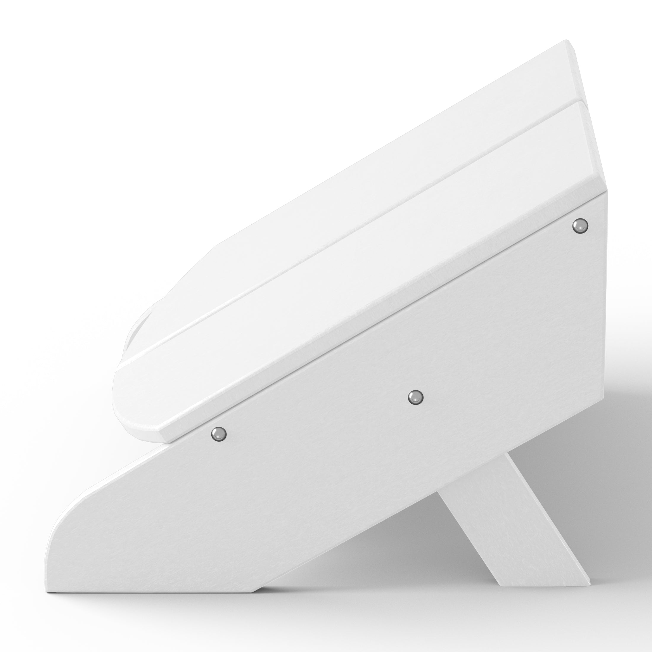 Seaview Outdoor HDPE Modern Adirondack Chair with Folding Patio Ottoman and Cup Holder