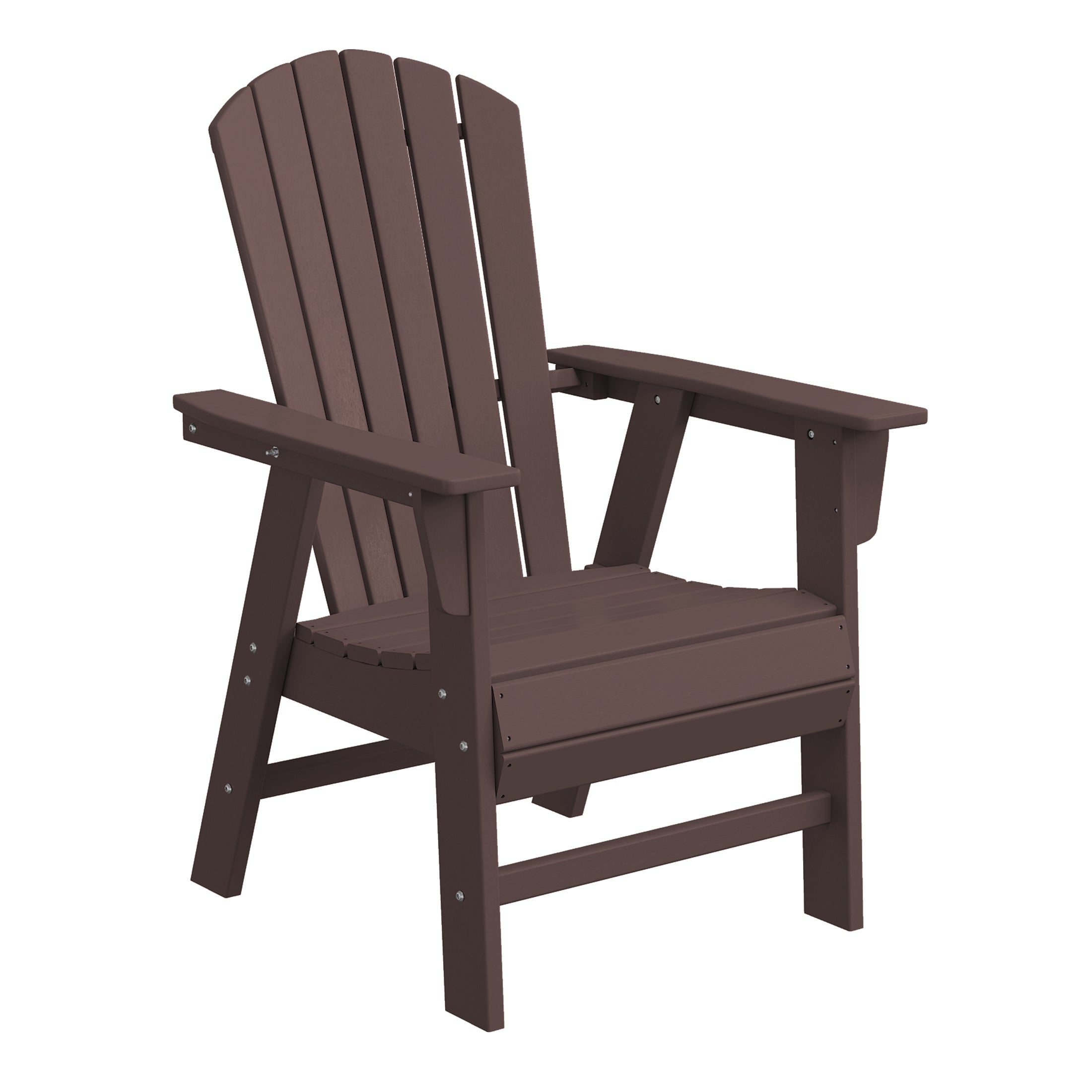 Portside Outdoor Modern HDPE Adirondack Patio Dining Chairs (Set of 2)