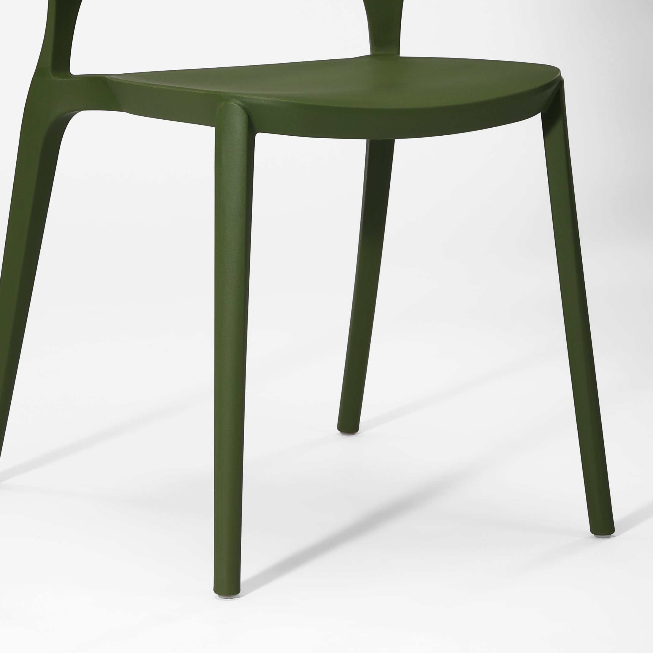 Sunshine Outdoor Modern Stackable Plastic Patio Dining Side Chairs (Set of 4)
