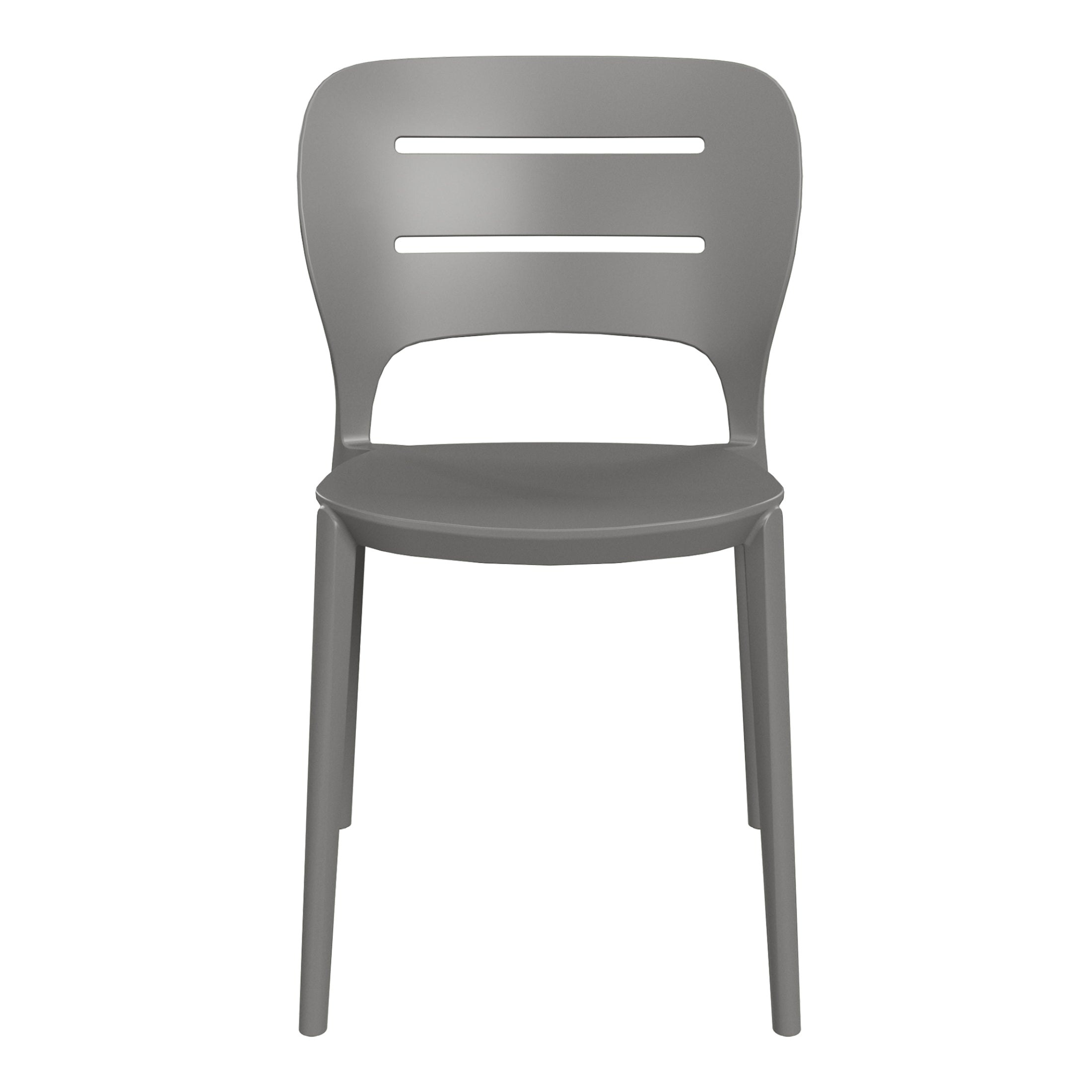 Sunshine Outdoor Modern Stackable Plastic Patio Dining Side Chairs (Set of 2)