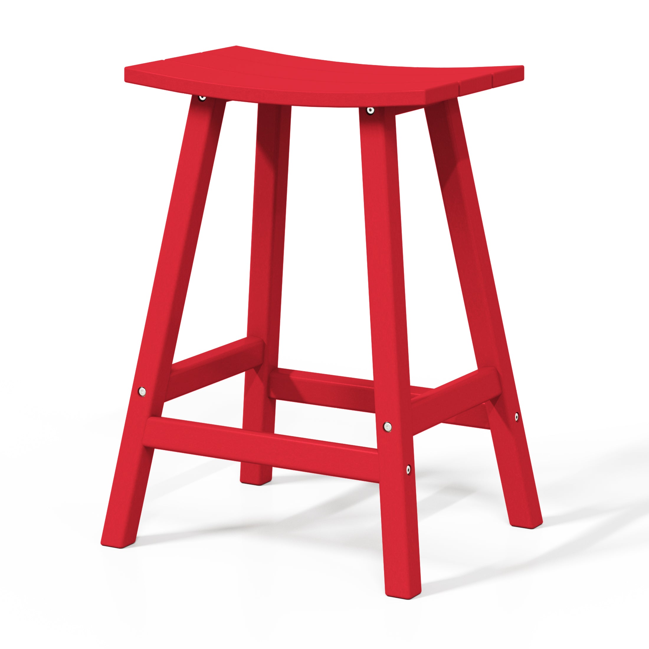 Paradise 24" HDPE Outdoor Patio Counter Height Bar Stools (Set of 2)