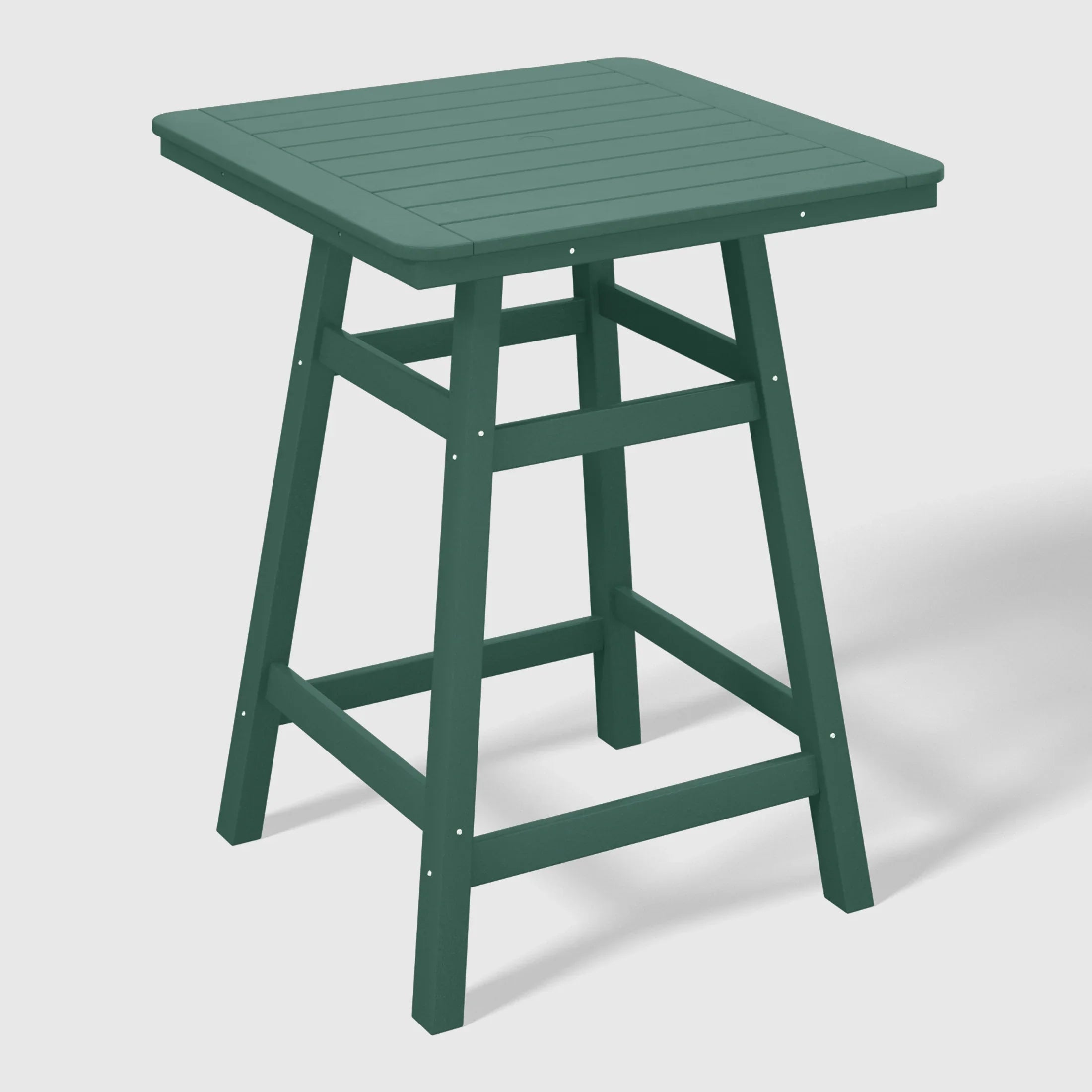 Paradise 30" Square Outdoor Patio Counter High Bistro Bar Table With Umbrella Hole