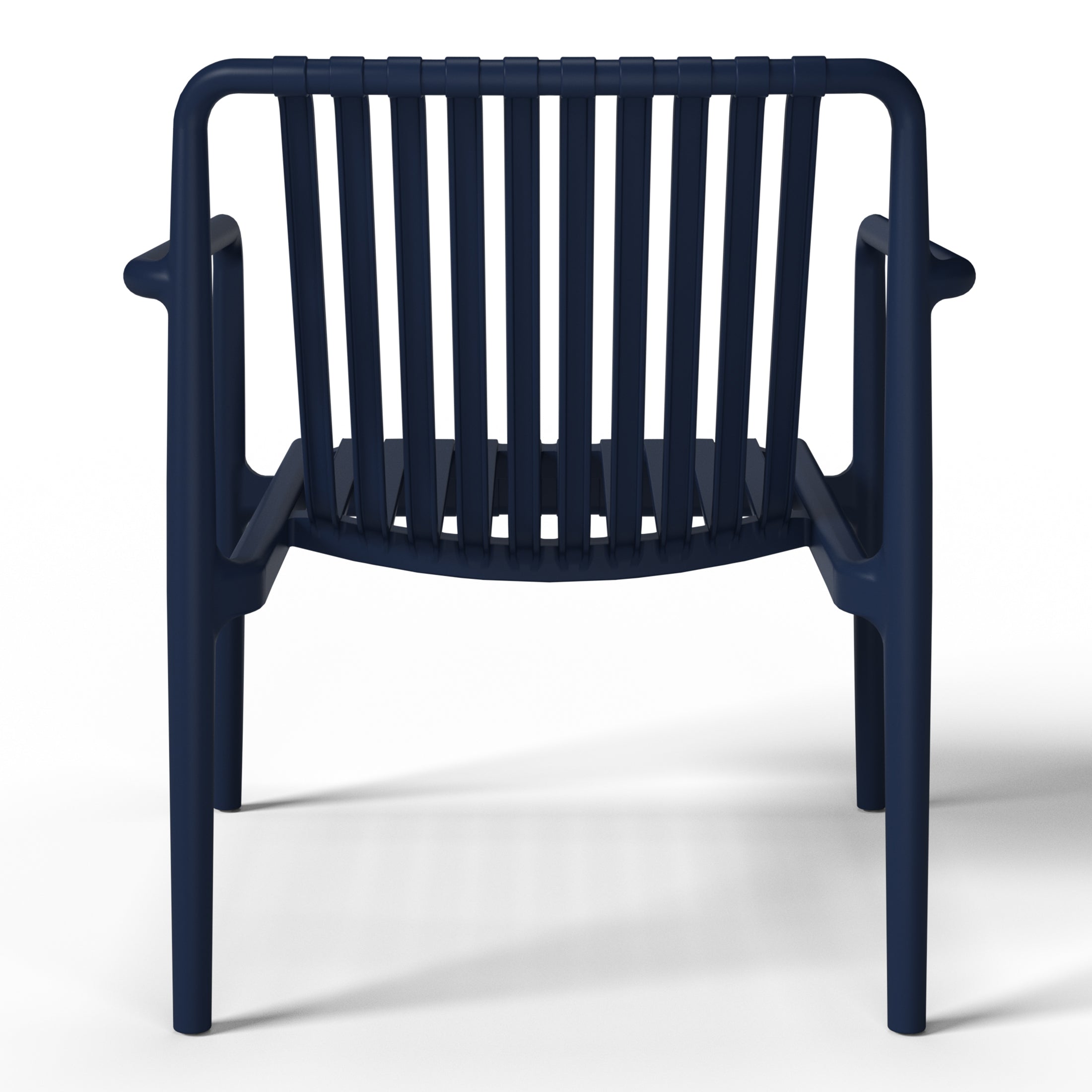 Sunshine Outdoor Modern Stackable Plastic Patio Club Armchairs (Set of 2)