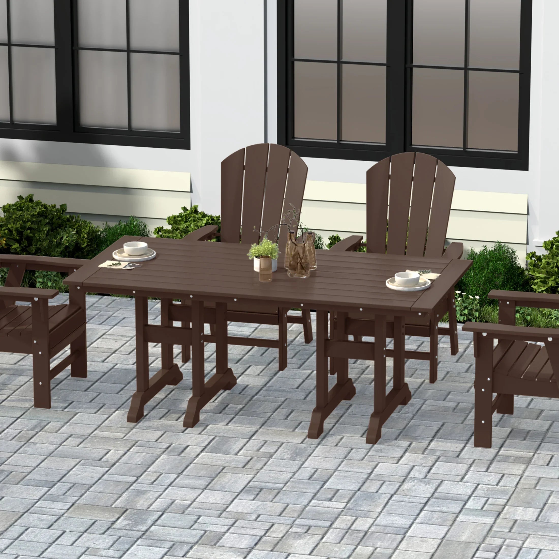 Paradise 71" Outdoor Patio Dining Table