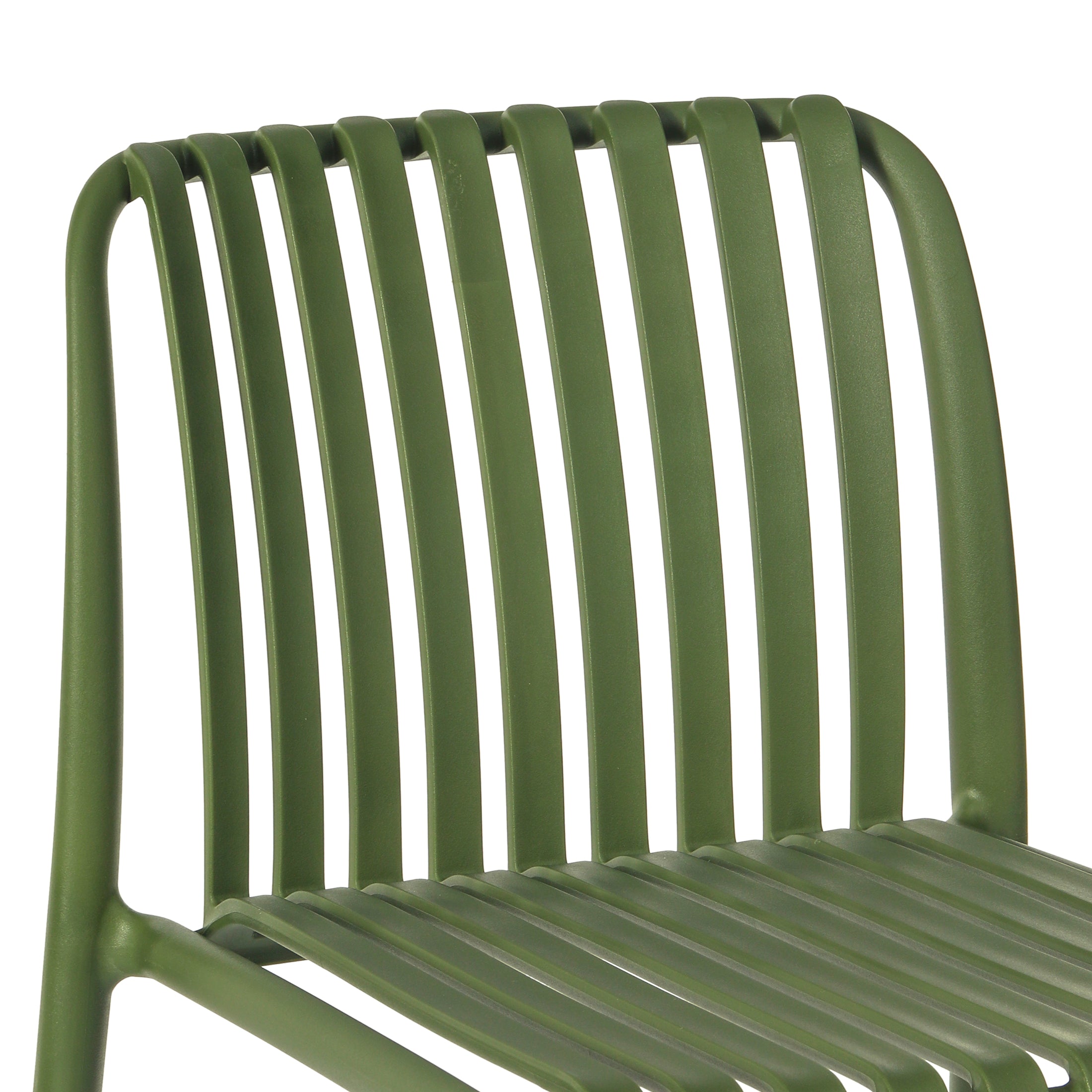 Sunshine 29.5" Outdoor Modern Polypropylene Plastic Patio Bar Height Stools (Set of 2)