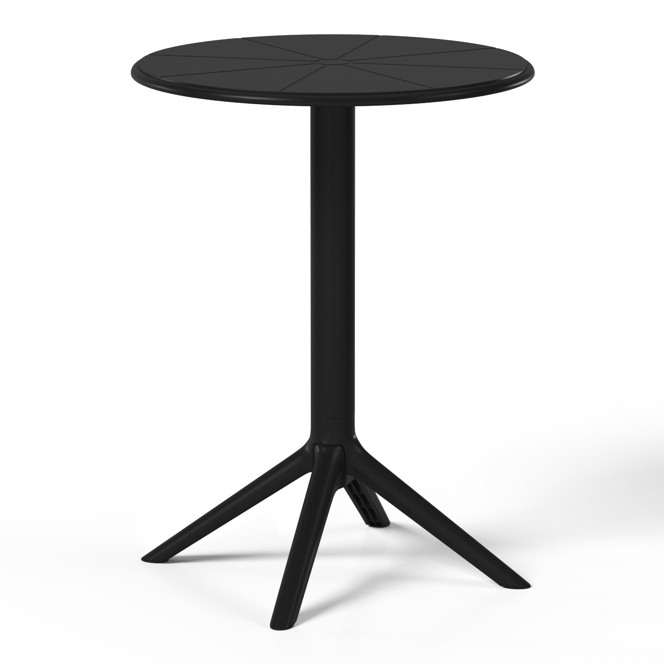 Sunshine 23.5" Outdoor Polypropylene Resin Round Patio Bistro Dining Table for 2