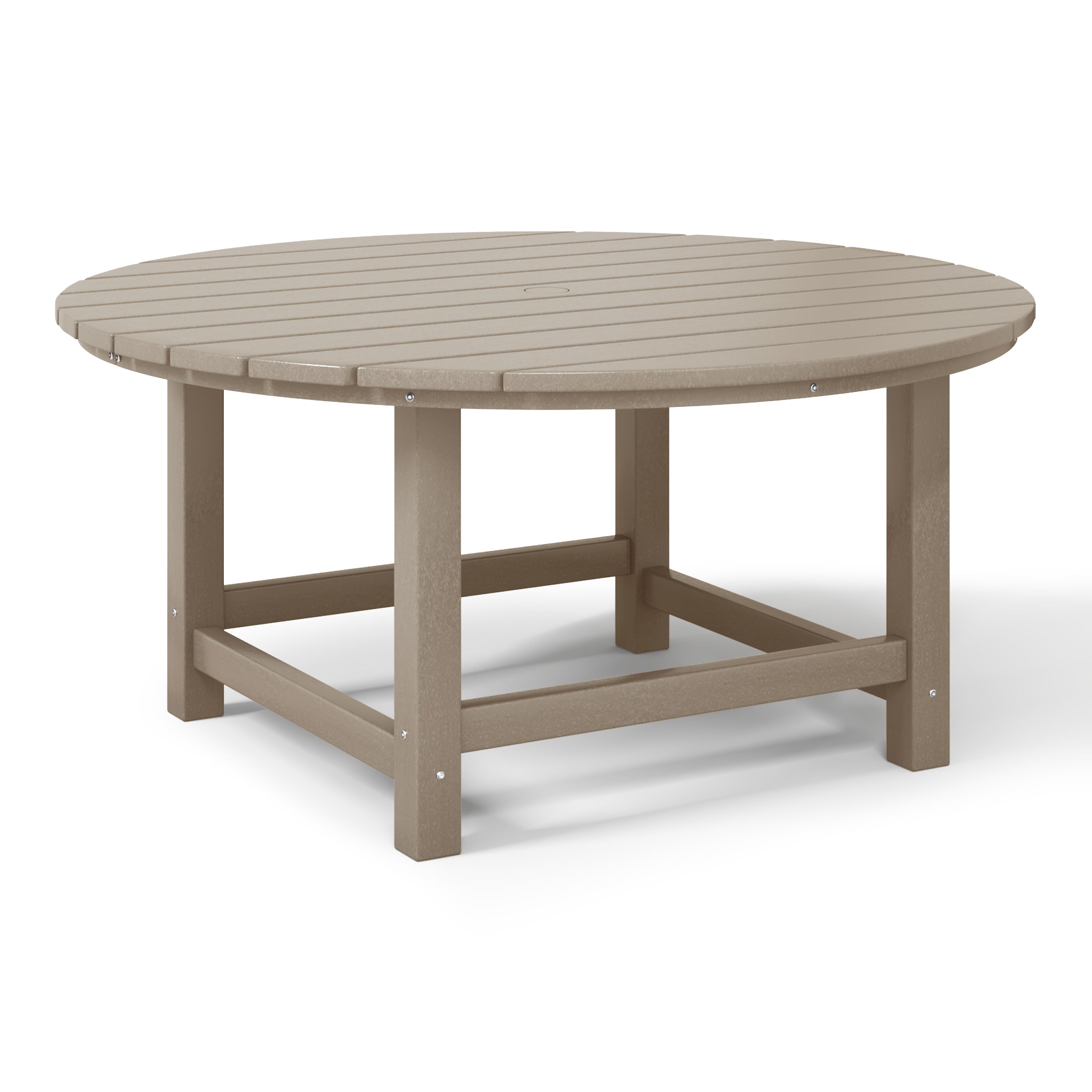 Paradise Low Outdoor HDPE Round Patio Coffee Table