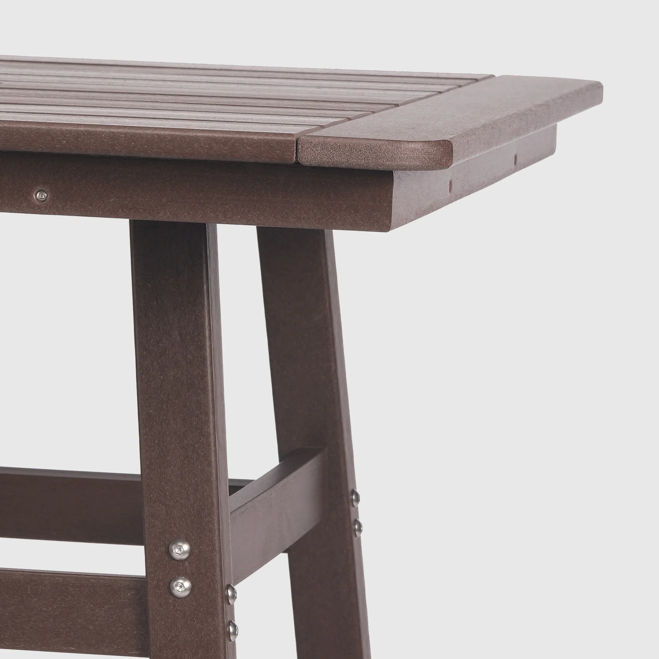 Paradise 30" Square Outdoor Patio Counter High Bistro Bar Table With Umbrella Hole