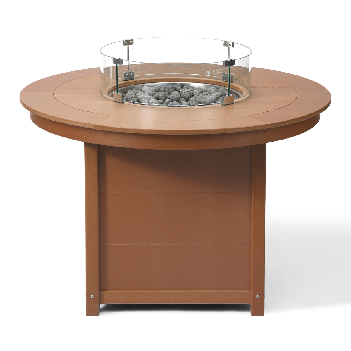 Sol 47" Modern Outdoor Patio Propane Gas Round Fire Pit Table