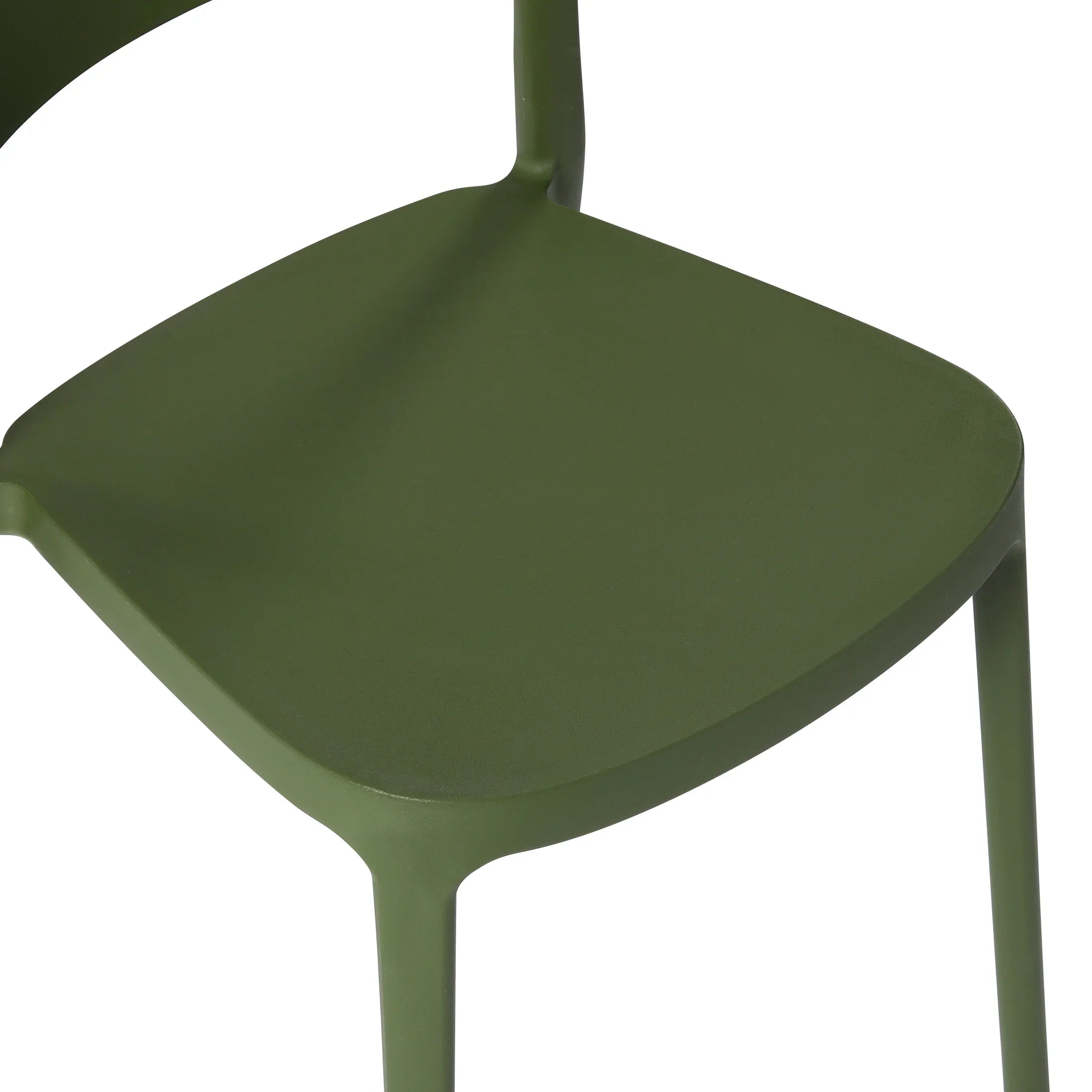 Sunshine Outdoor Modern Stackable Plastic Patio Dining Chairs (Set of 4)