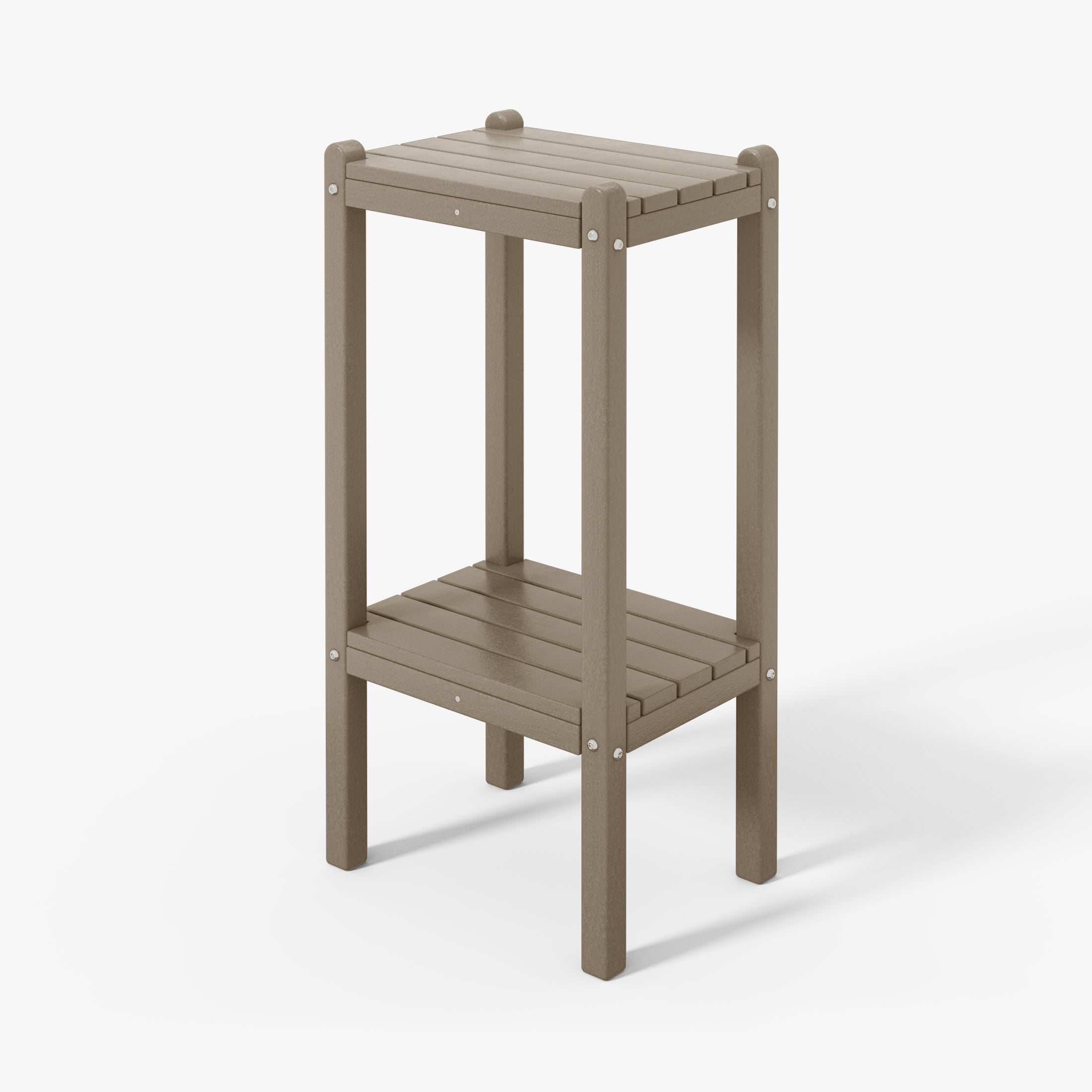 Paradise 36" Outdoor Adirondack HDPE 2-Tier Patio Side Table