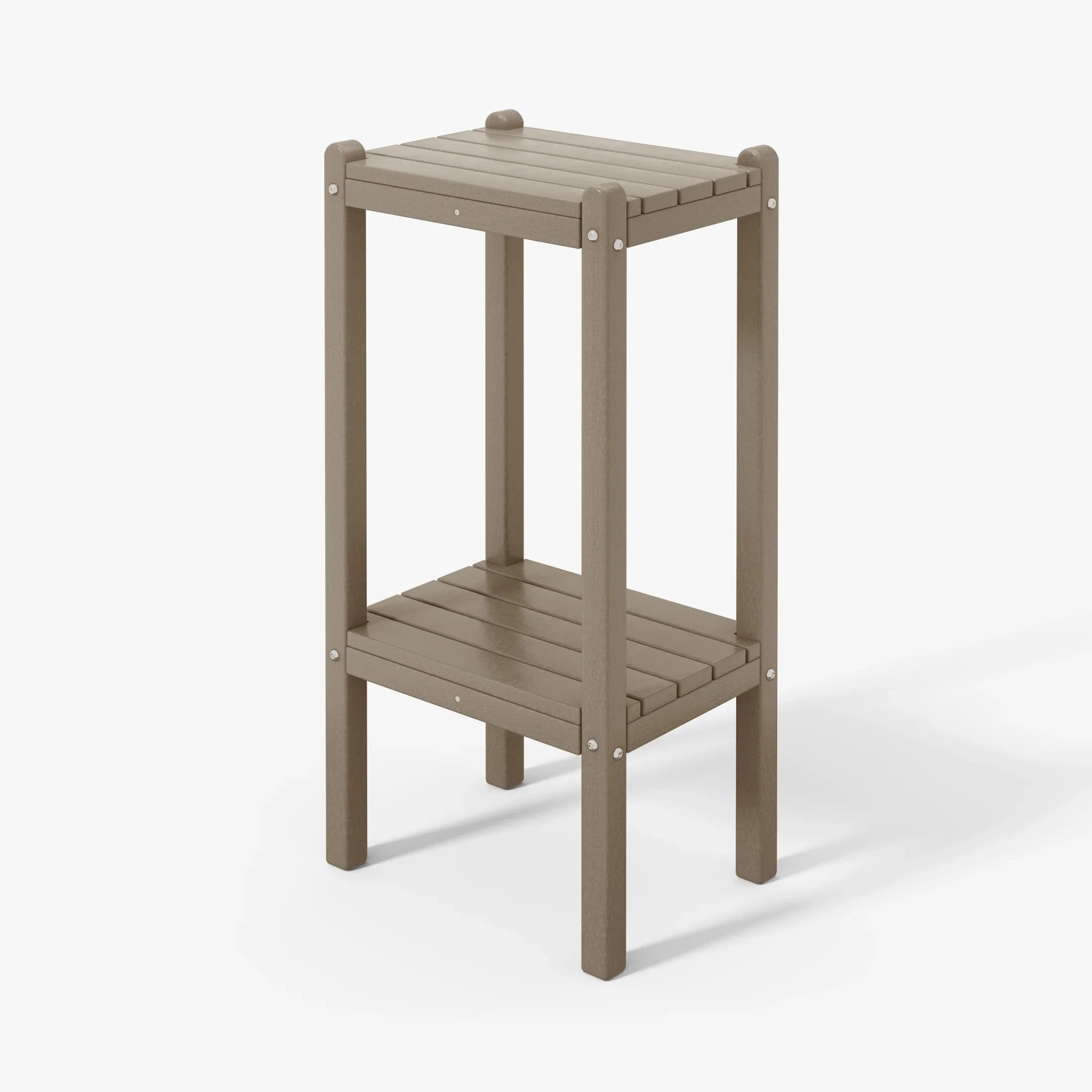 Paradise 36" Outdoor Adirondack HDPE 2-Tier Patio Side Table