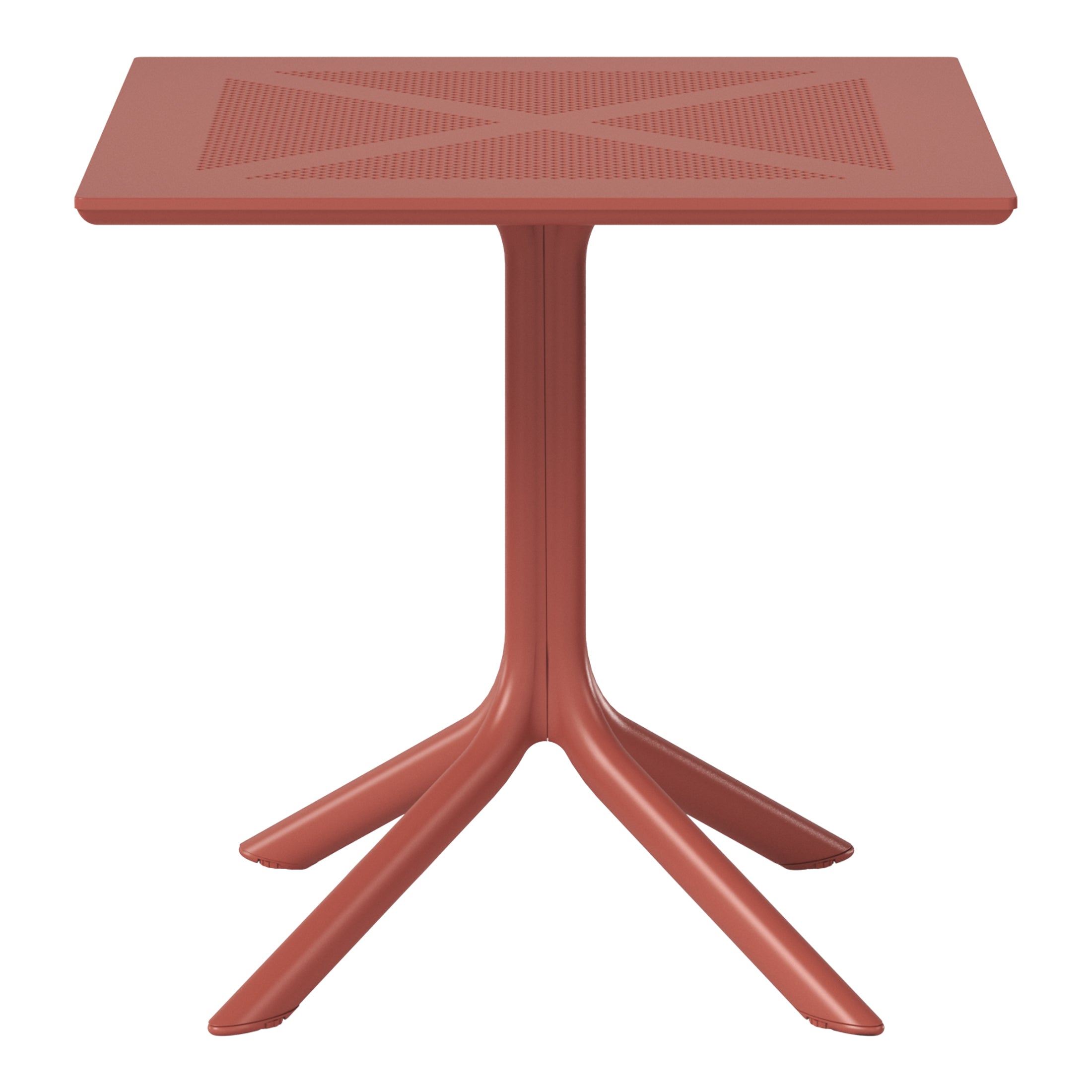 Sunshine 31.5" Square Plastic Outdoor Patio Dining Table for 4