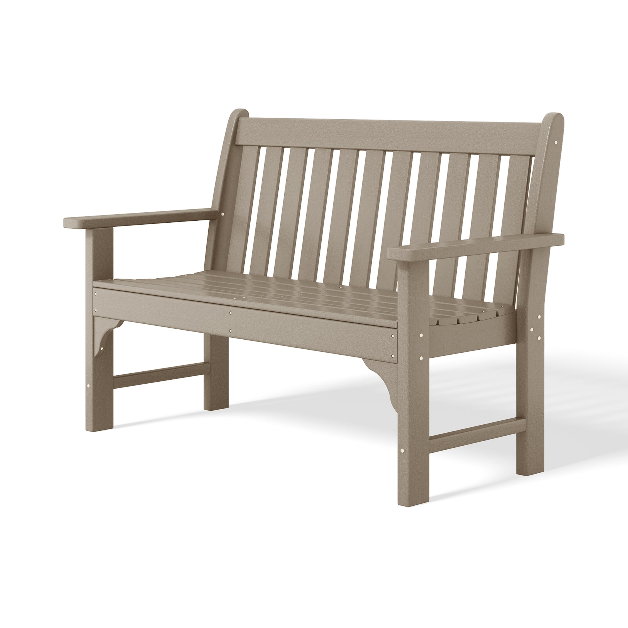Paradise Outdoor 2-Person All-Weather HDPE Front Porch Garden Bench