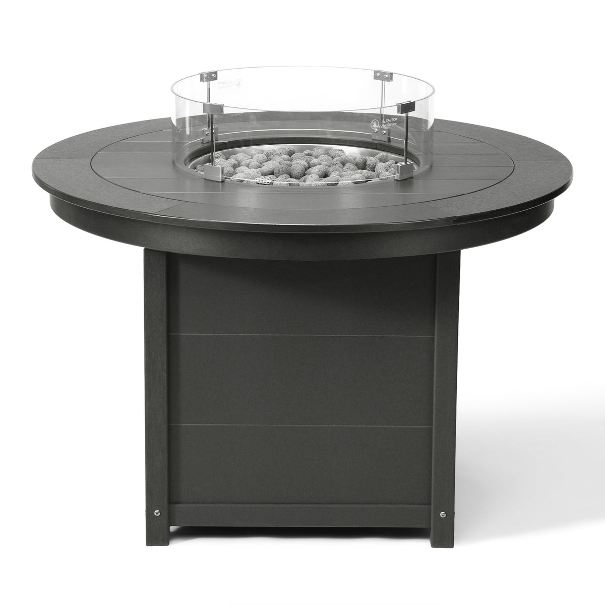 Sol 47" Modern Outdoor Patio Propane Gas Round Fire Pit Table