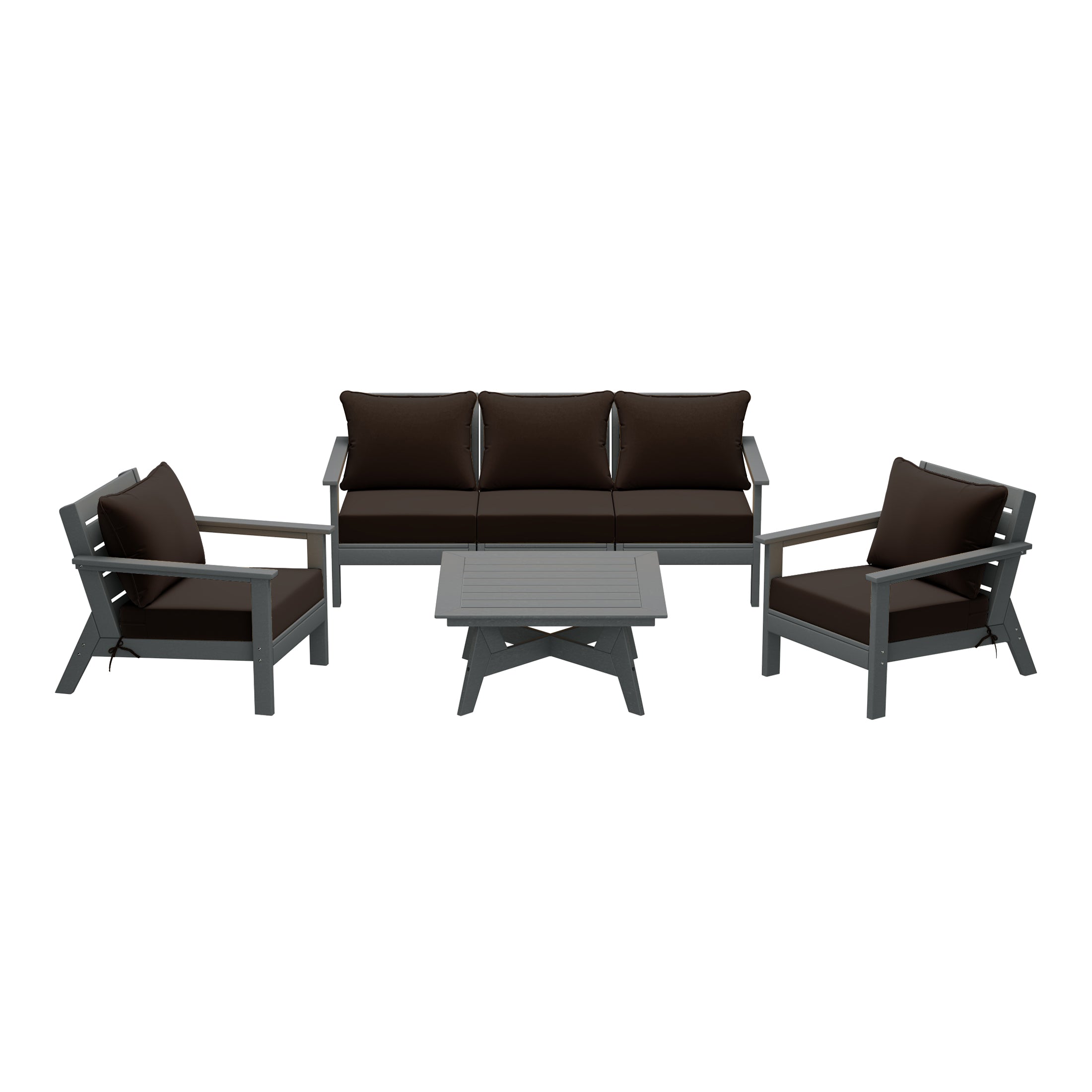 Portsmouth Outdoor 6-Piece Modular Sectional Patio Furniture Sofa Set