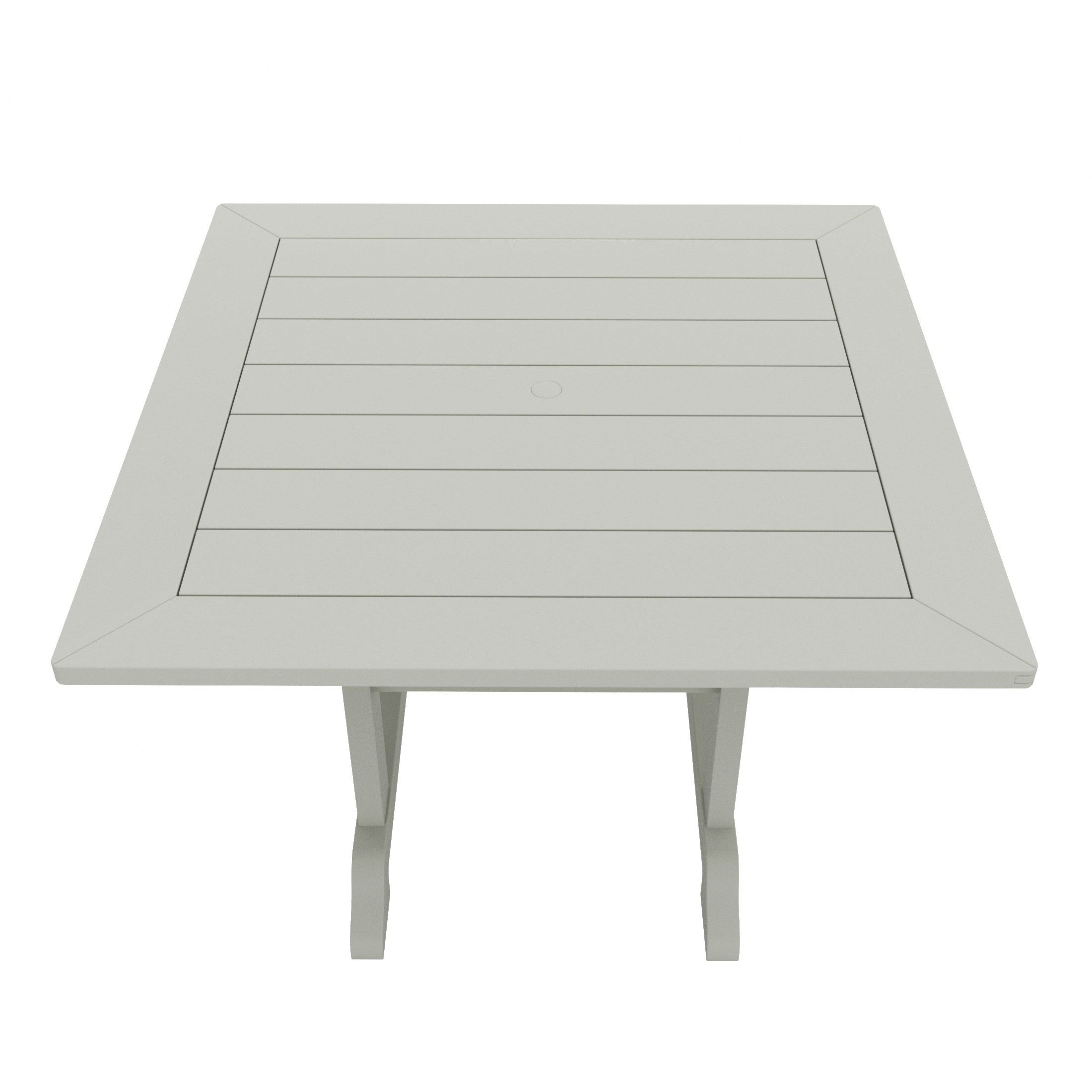 Paradise 5-Piece HDPE Square Patio Dining Table Set with Foldable Chairs