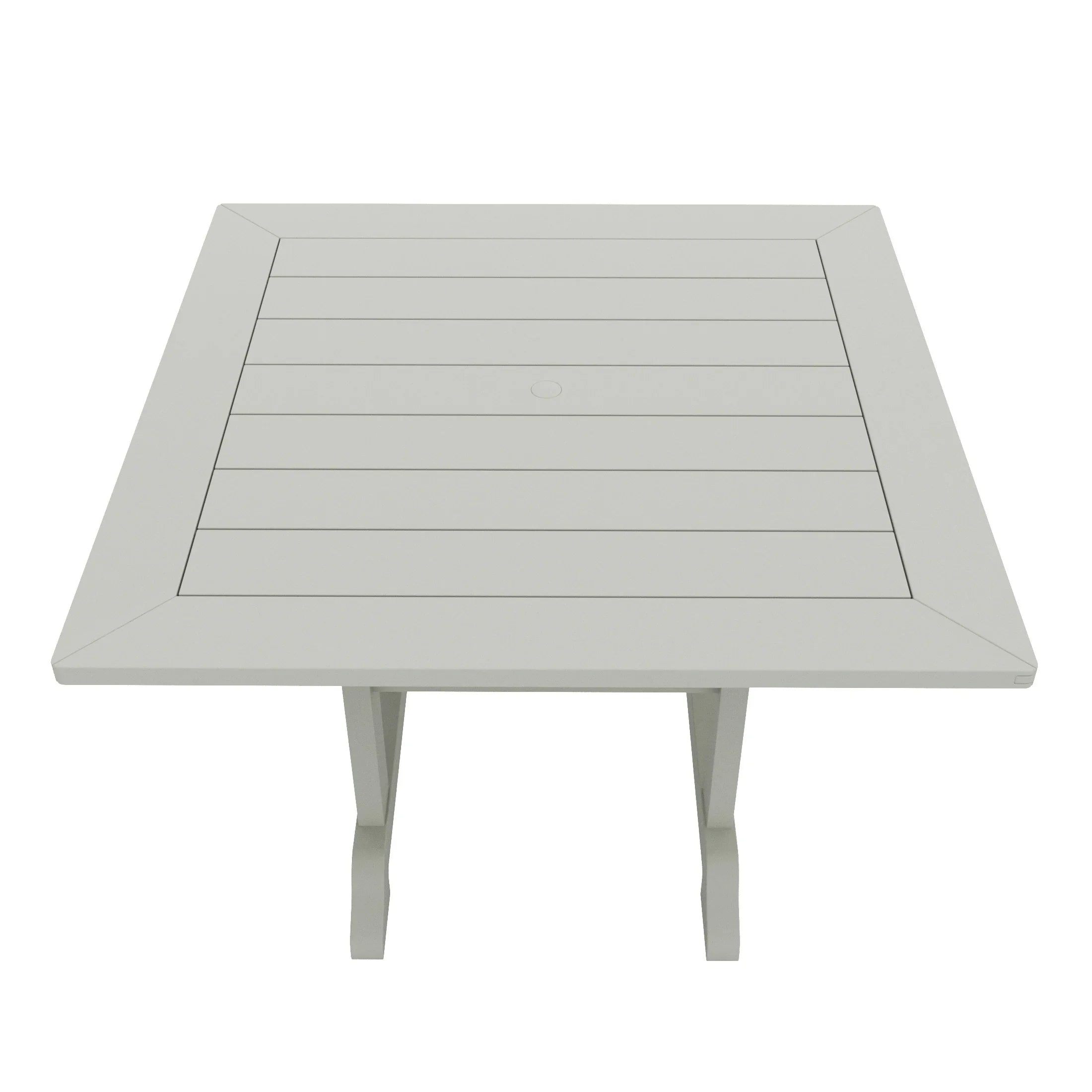 Paradise 5-Piece HDPE Square Patio Dining Table Set with Foldable Chairs