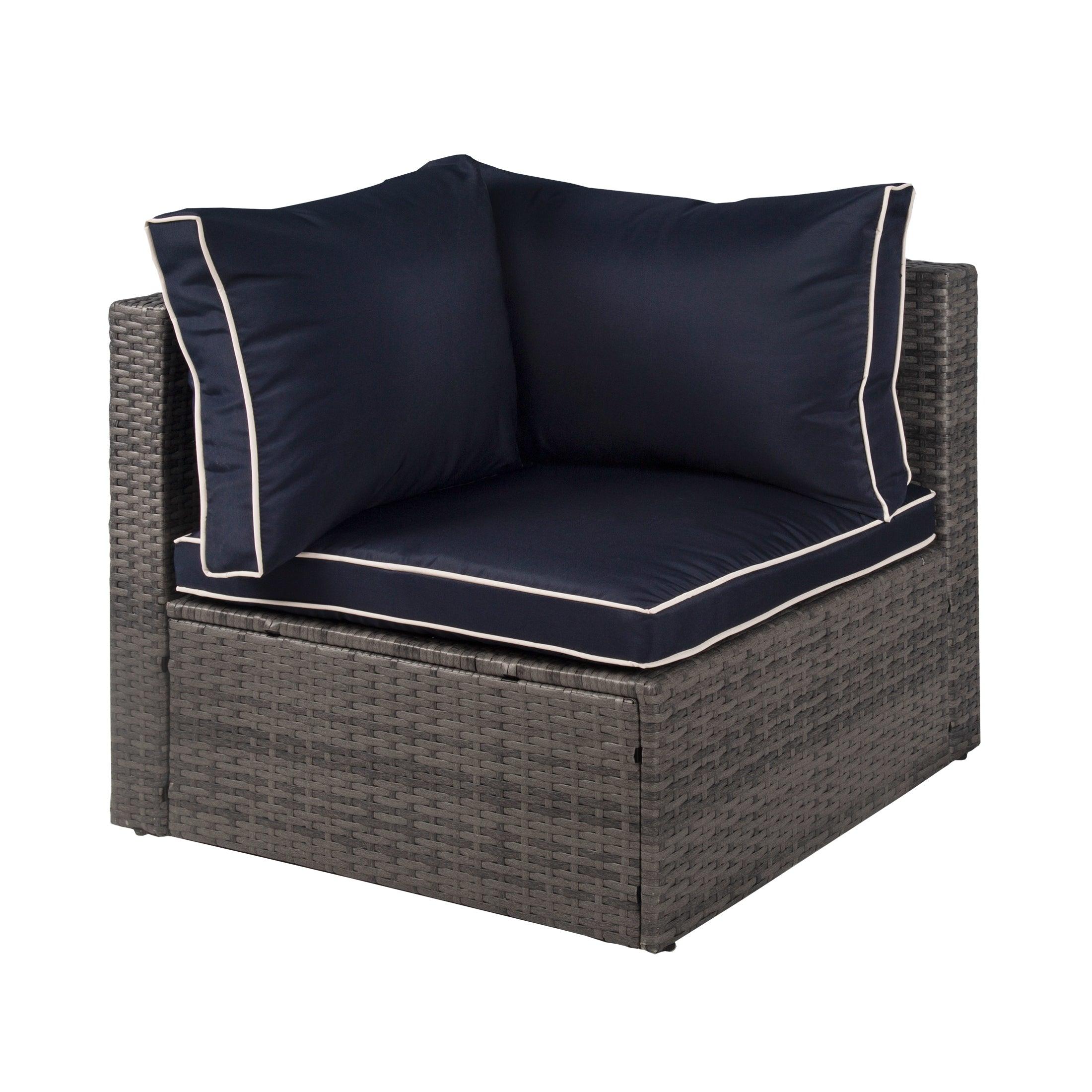 London 4-Piece Outdoor Rattan Wicker Sectional Sofa Furniture Set - Costaelm