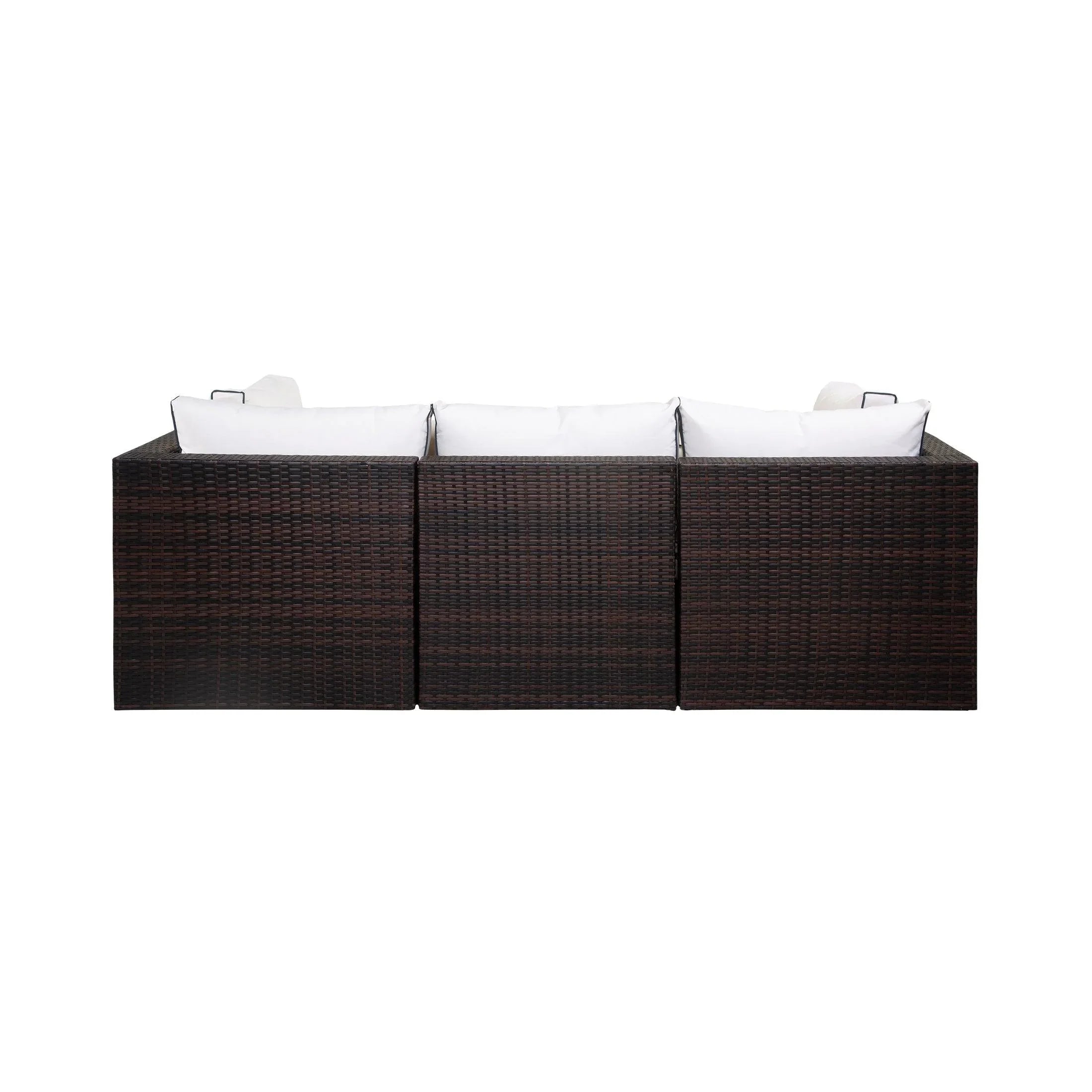 London 4-Piece Outdoor Rattan Wicker Sectional Sofa Furniture Set - Costaelm