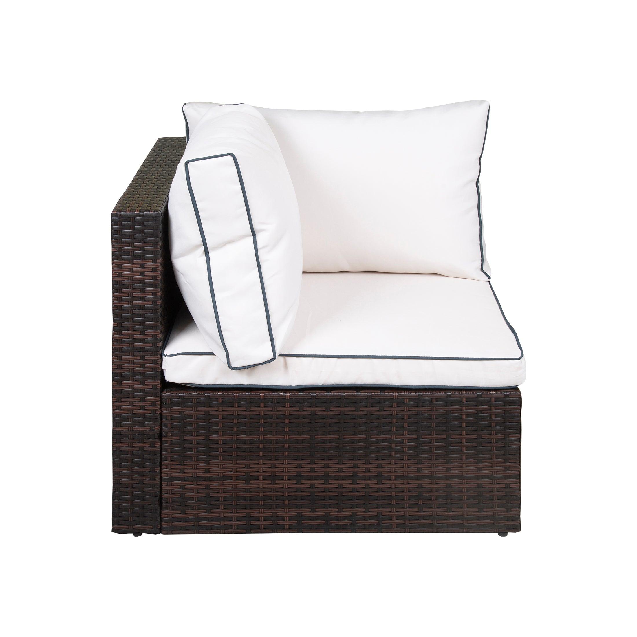 London 4-Piece Outdoor Rattan Wicker Sectional Sofa Furniture Set - Costaelm