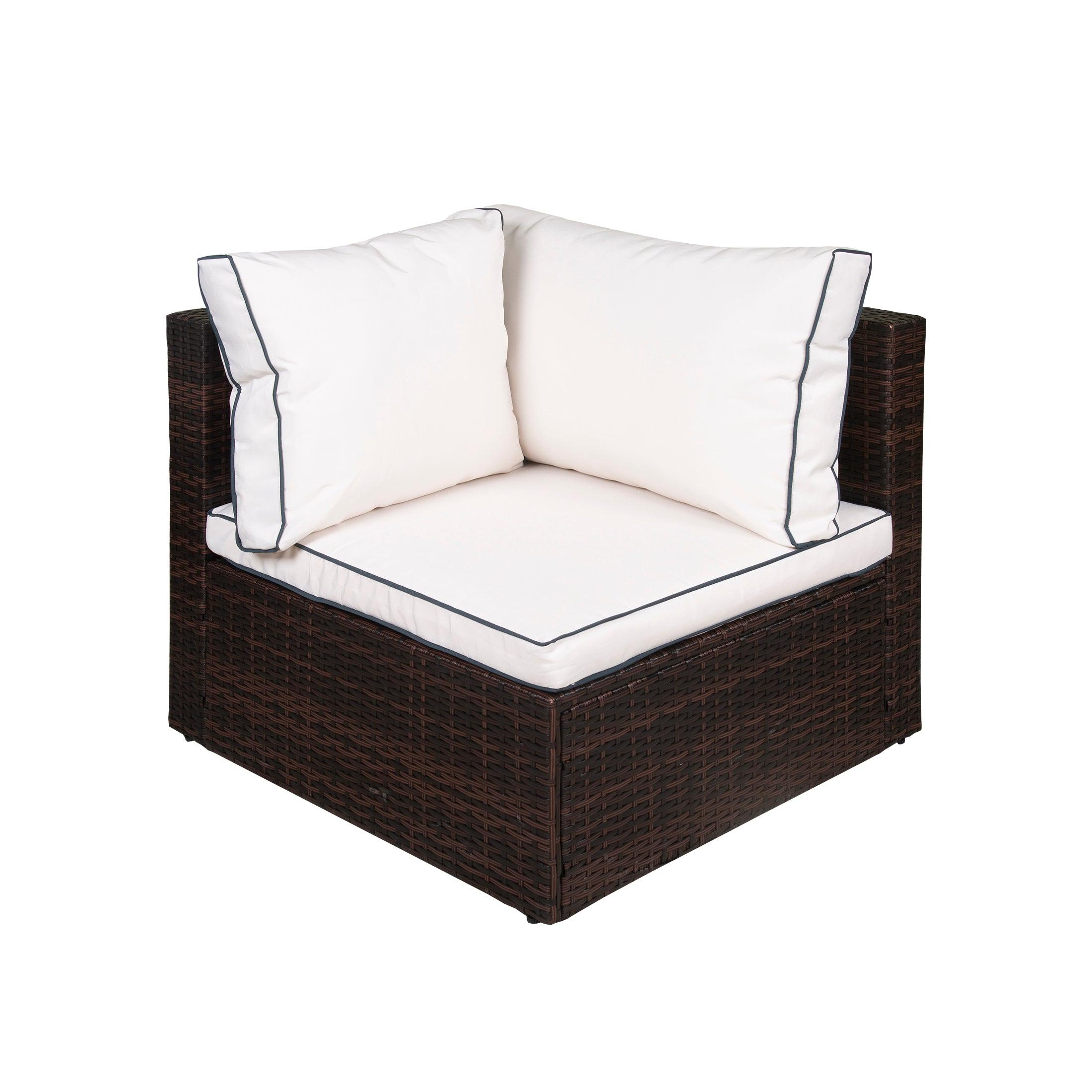 London 4-Piece Outdoor Rattan Wicker Sectional Sofa Furniture Set - Costaelm