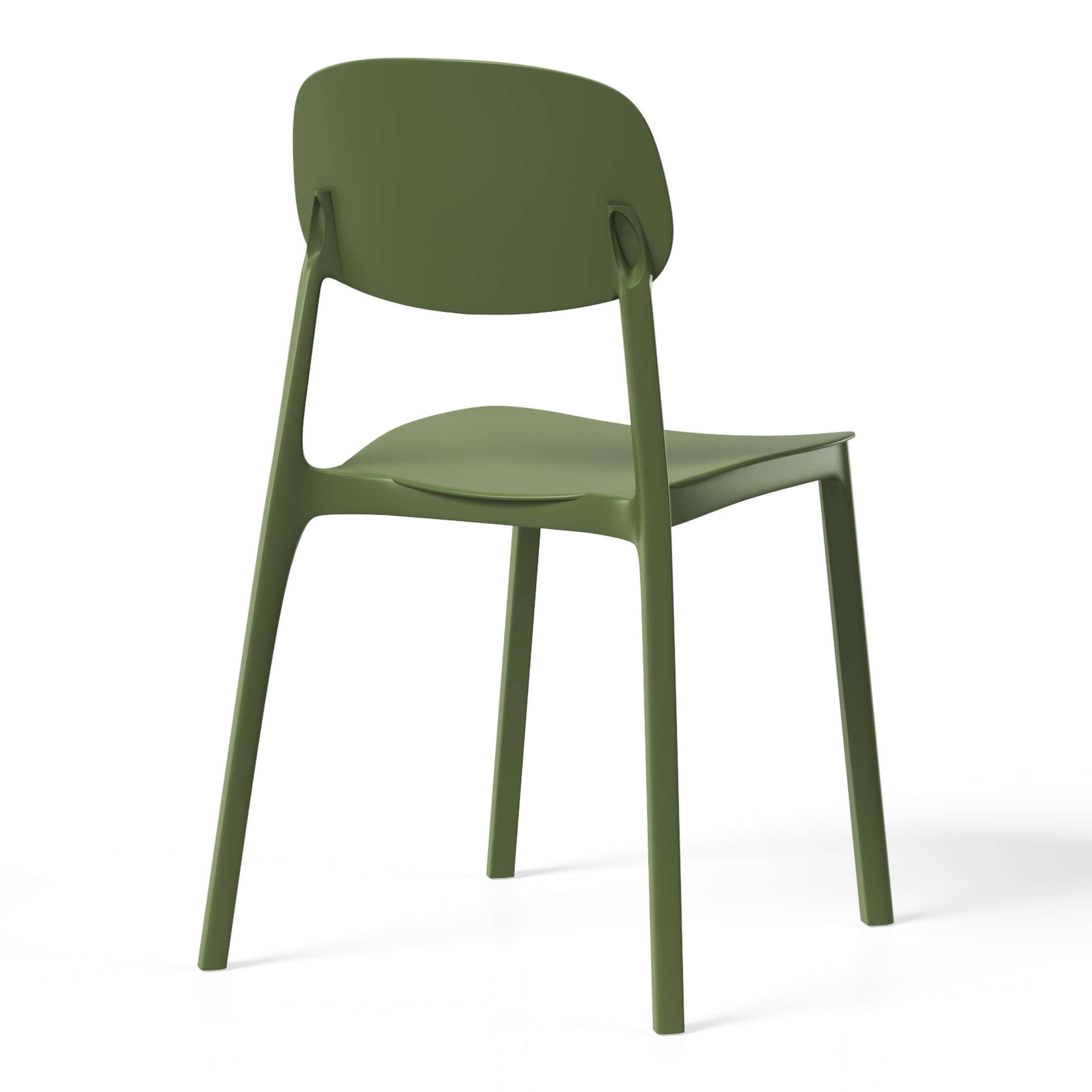 Sunshine Modern Stackable Polypropylene Plastic Patio Dining Chair (Set of 2)