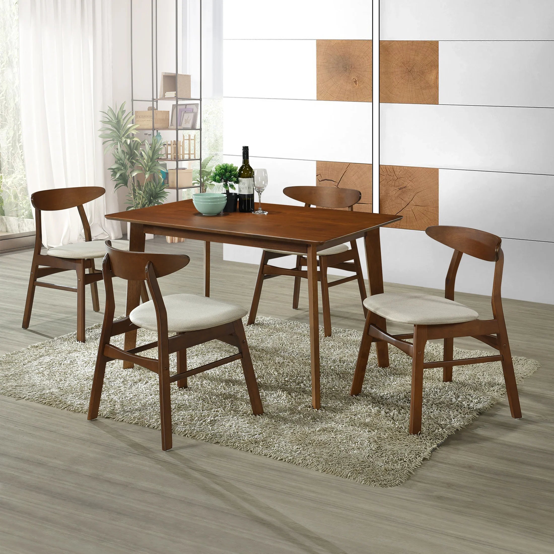 Scarsdale Linen fabric tufted upholstered side chair ( 4-Piece set )