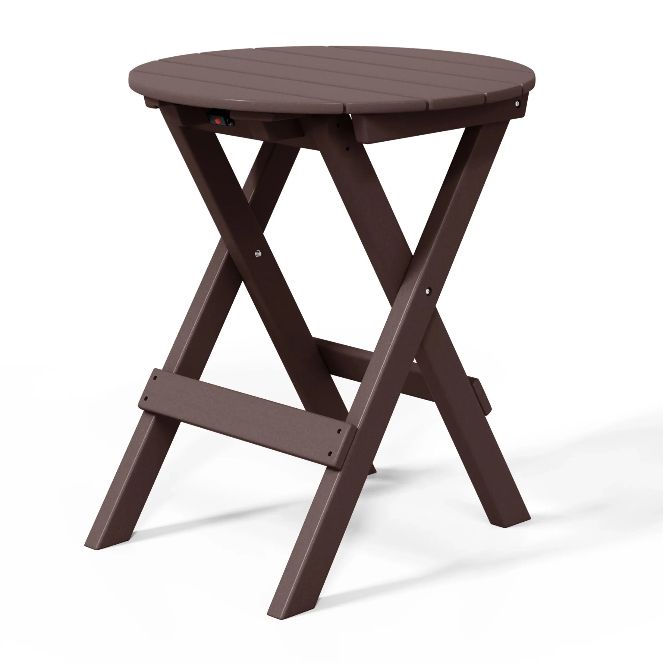 Paradise HDPE Outdoor 24.5 Inch Round Portable Folding Patio Dining Table