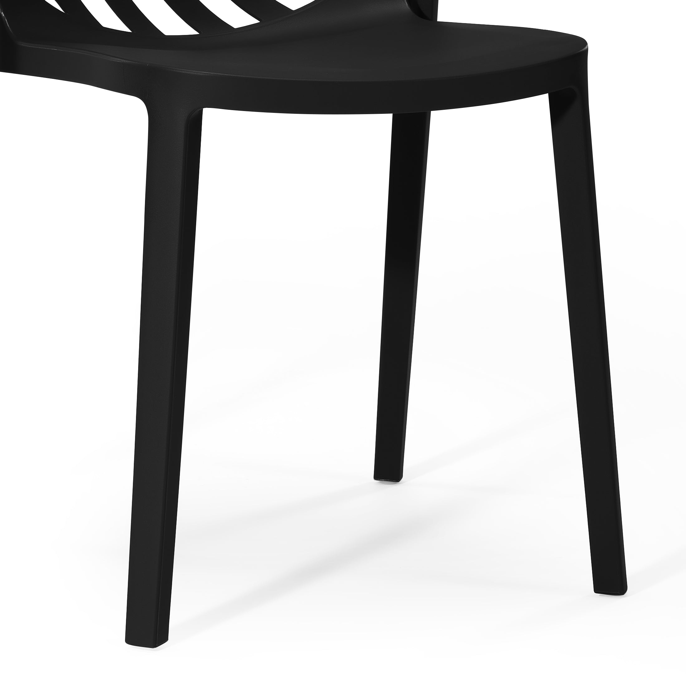 Sunshine Outdoor Modern Stackable Polypropylene Plastic Patio Bistro Dining Side Chairs (Set of 2)