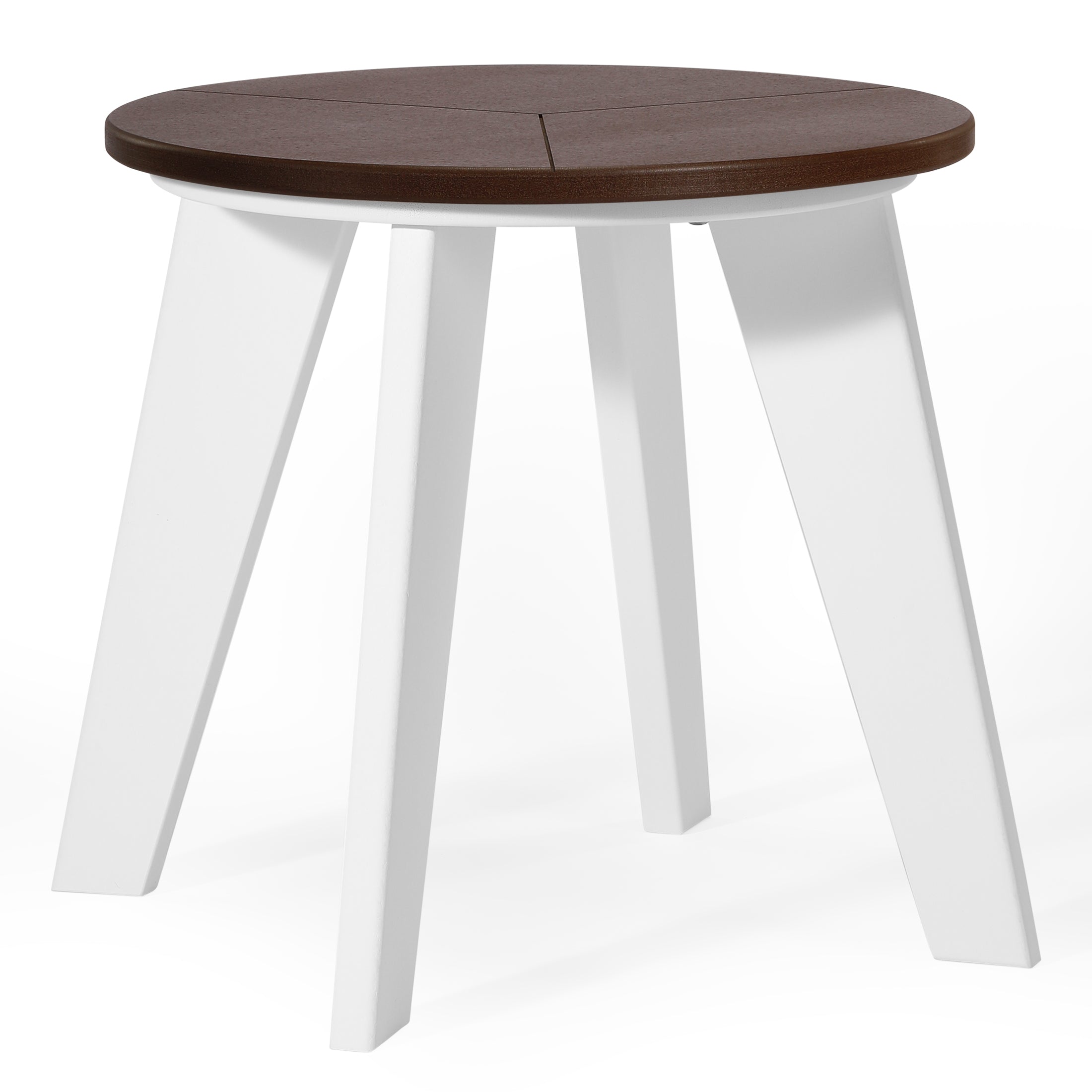 Seaside 3-Piece Outdoor HDPE Conversation Set with Deep Seating Chairs and Round Side Table