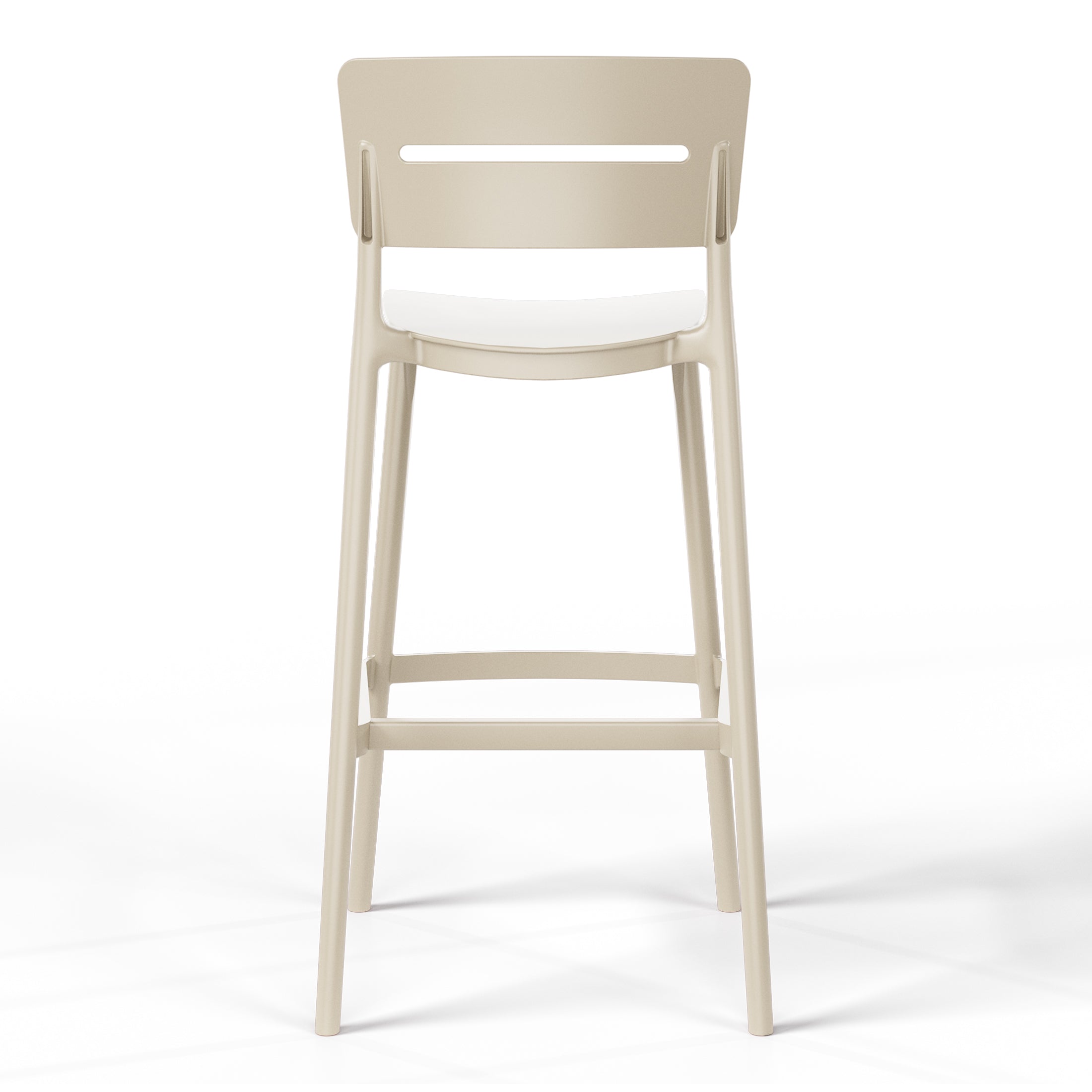 Sunshine Stackable Polypropylene Resin Plastic Outdoor Patio Bar Stools (Set of 2)