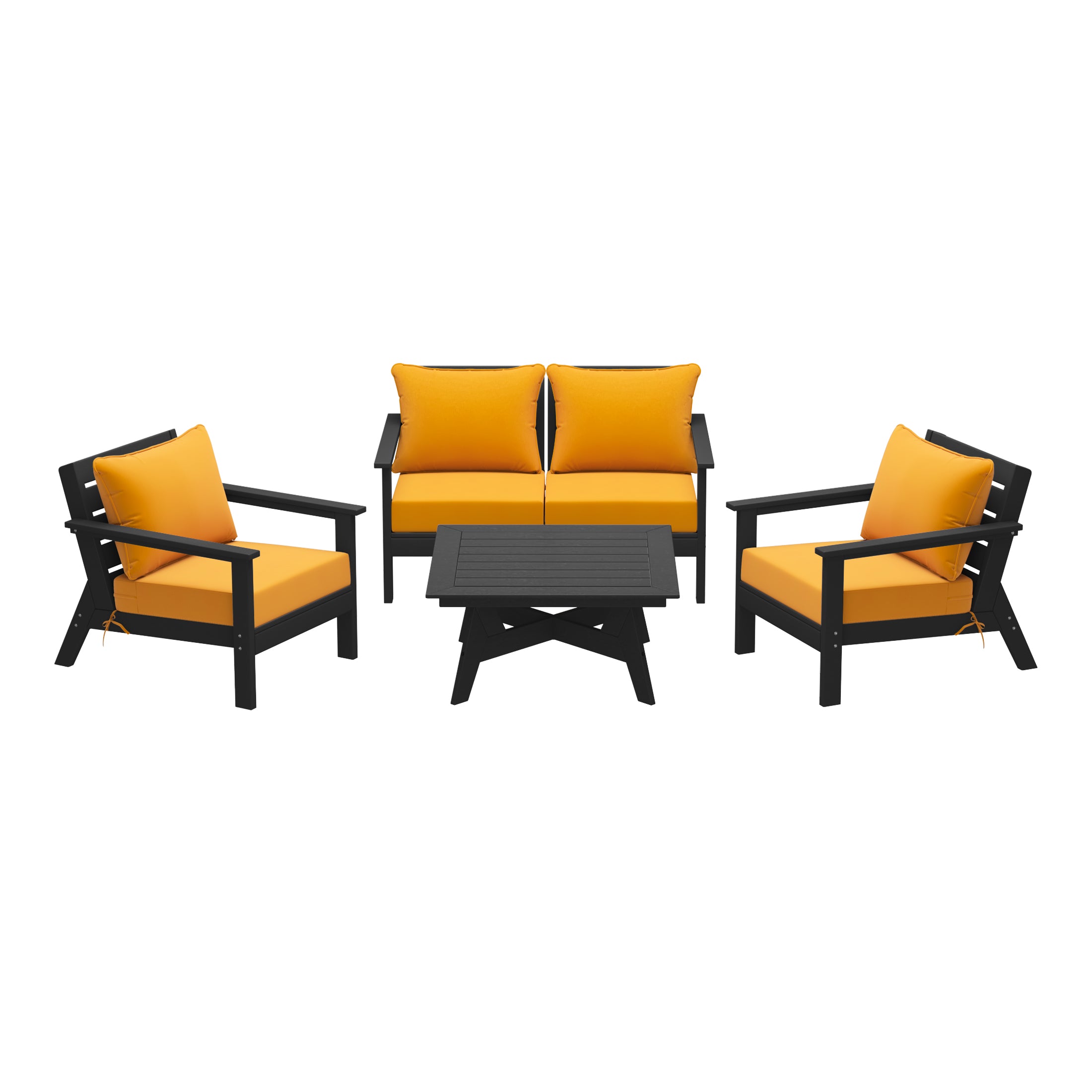 Portsmouth Outdoor 5-Piece Modular Sectional Patio Furniture Sofa Set