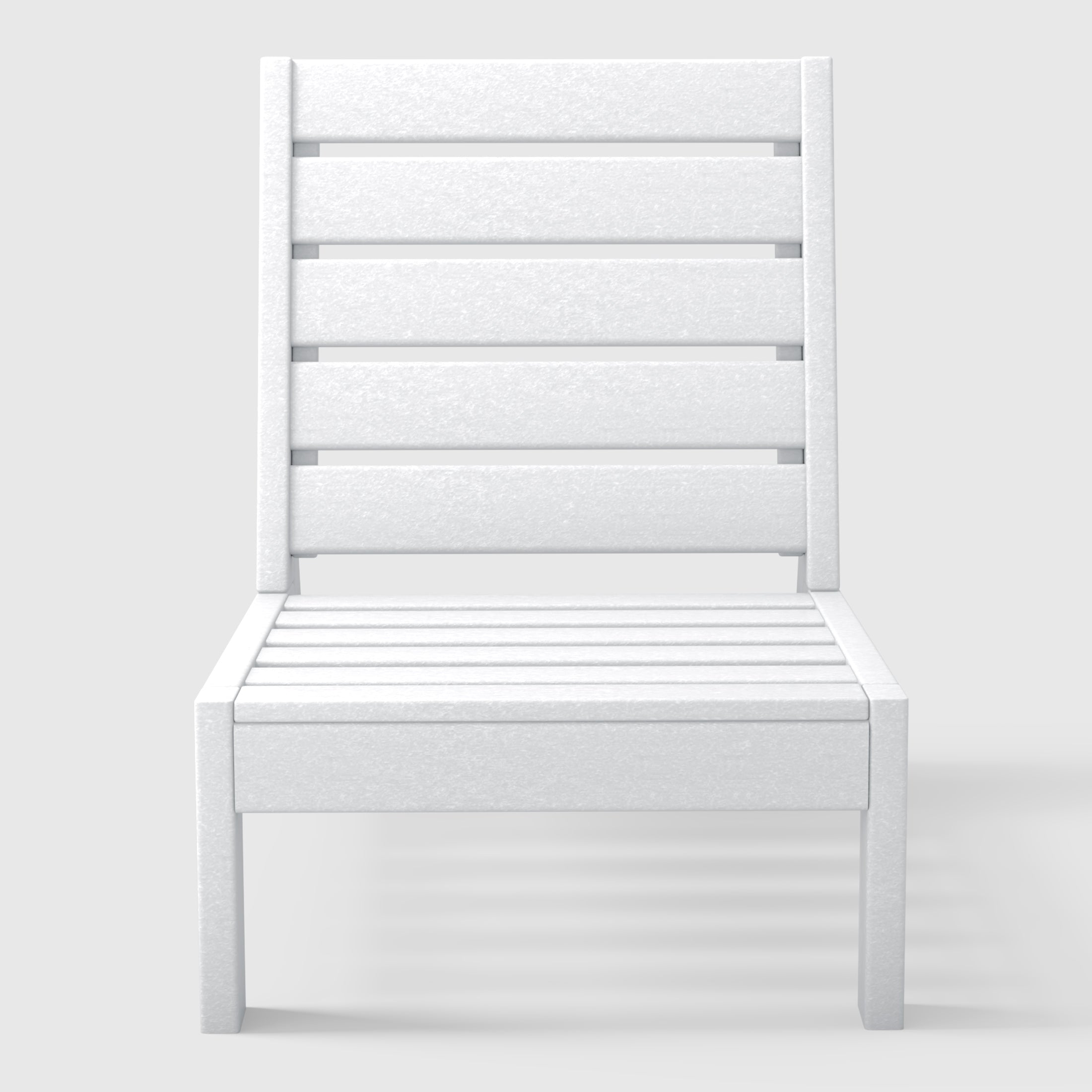 Portsmouth Outdoor HDPE Deep Seating Modular Armless Patio Chair