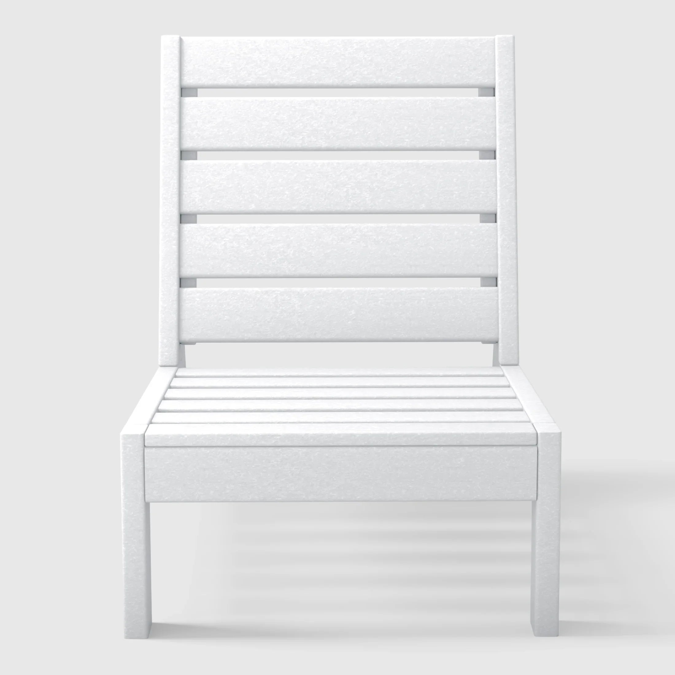 Portsmouth Outdoor HDPE Deep Seating Modular Armless Patio Chair