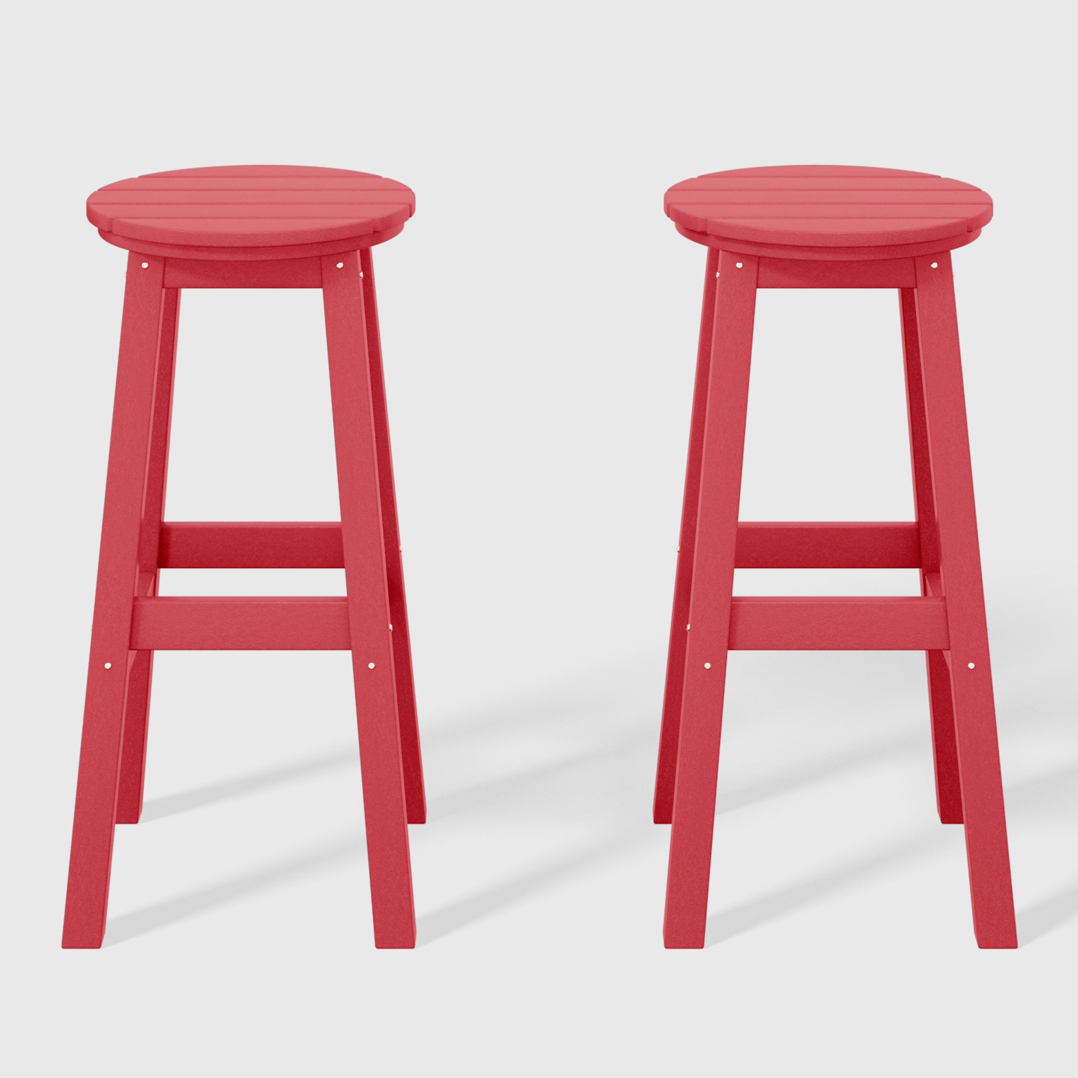 Paradise 29" HDPE Outdoor Patio Round Bar Stool Set of 2