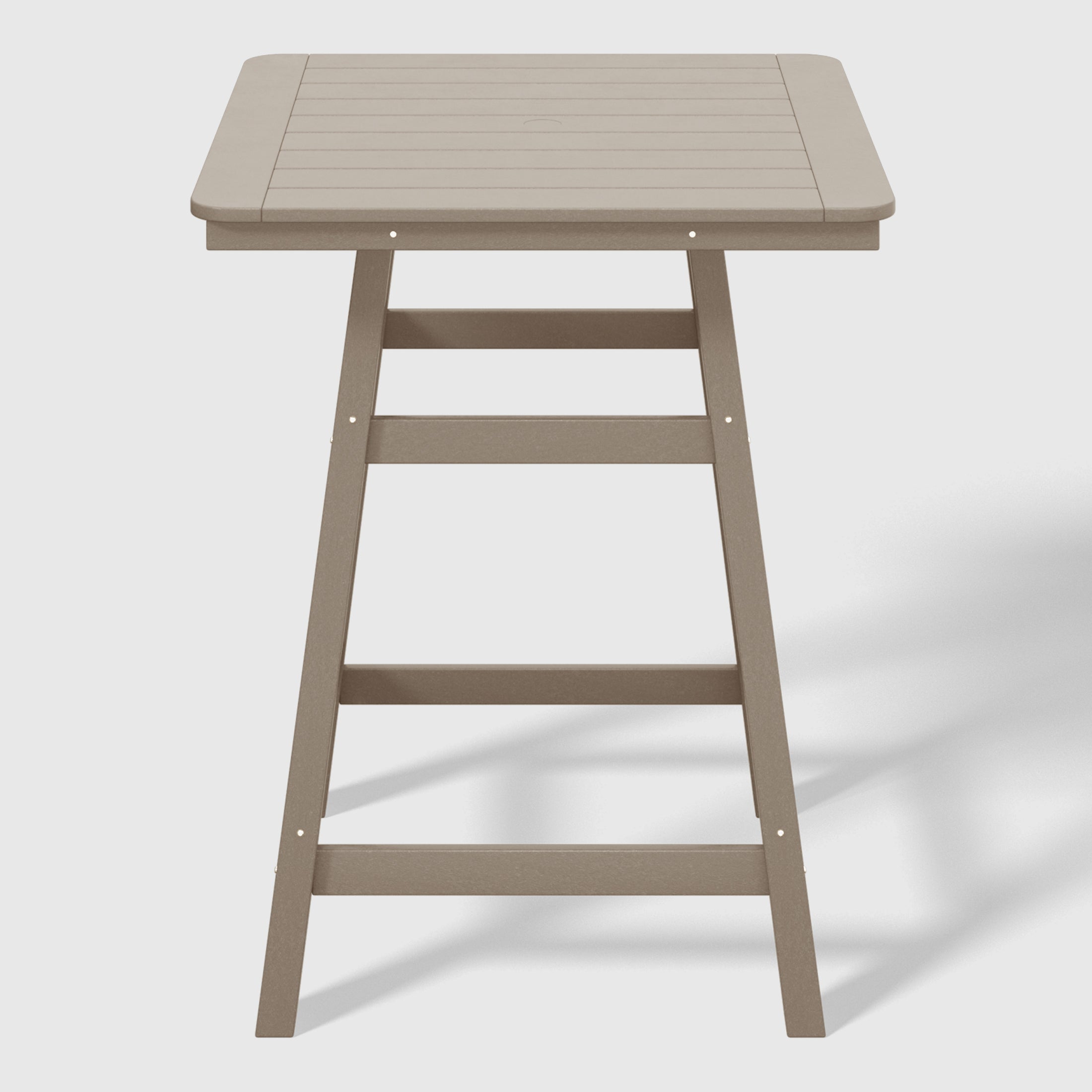 Paradise 30" Square Outdoor Patio Counter High Bistro Bar Table With Umbrella Hole