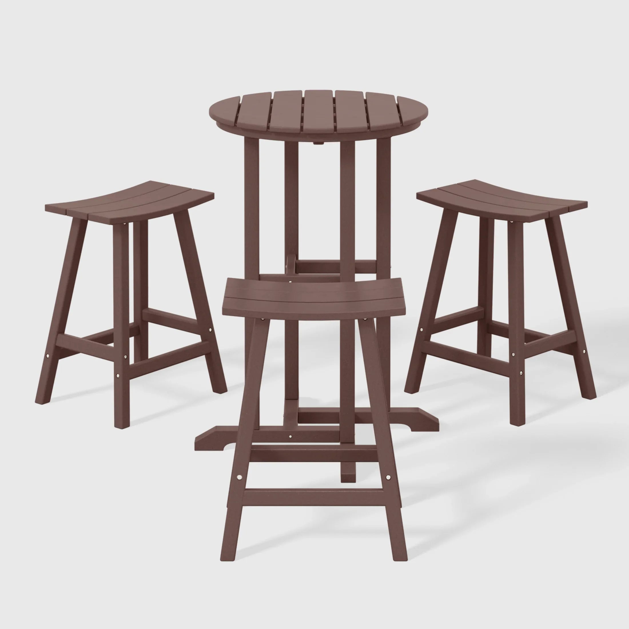 Paradise Outdoor Patio Counter Height Bar Stools Bistro Bar Table 4-Piece Set