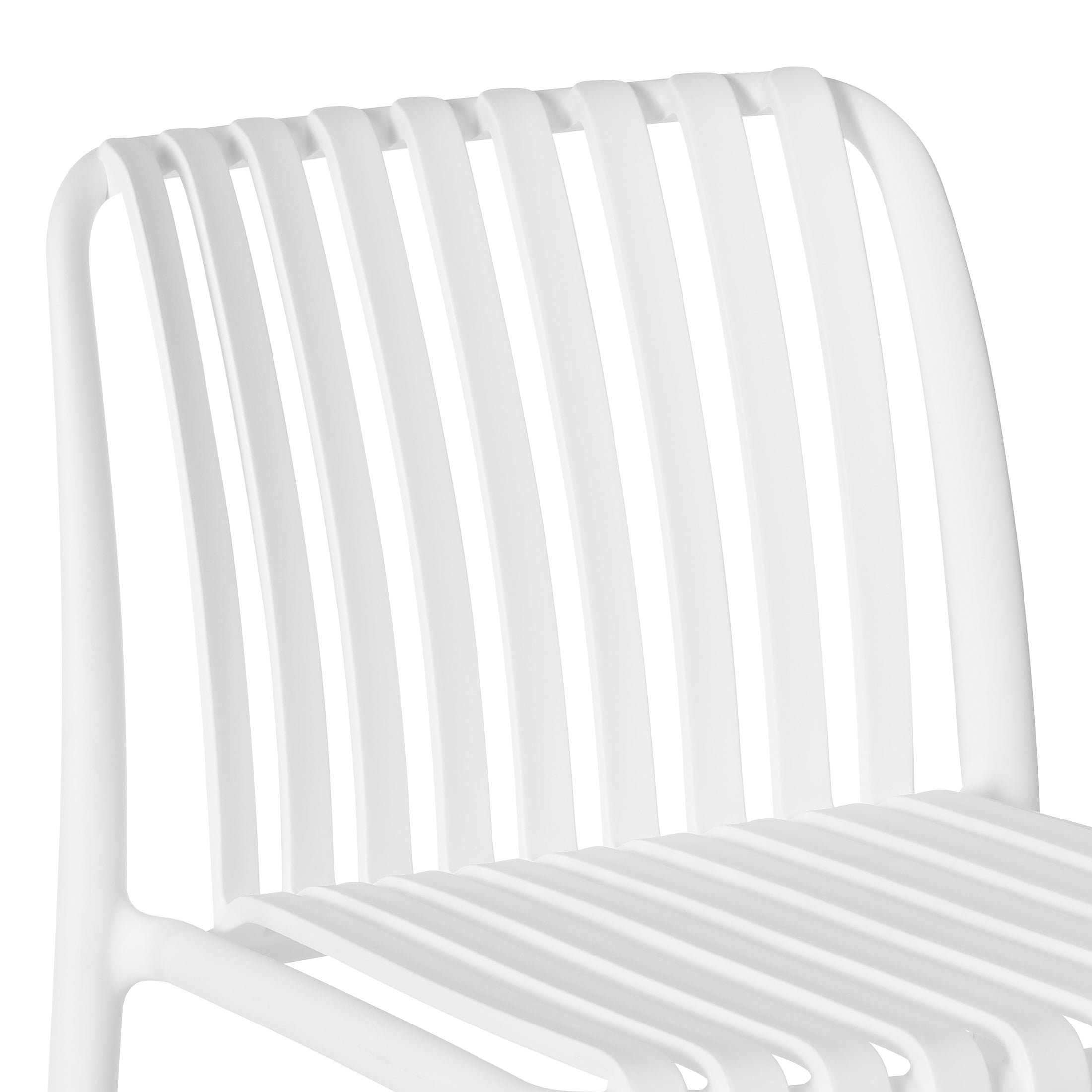 Sunshine 29.5" Outdoor Modern Polypropylene Plastic Patio Bar Height Stools (Set of 2)