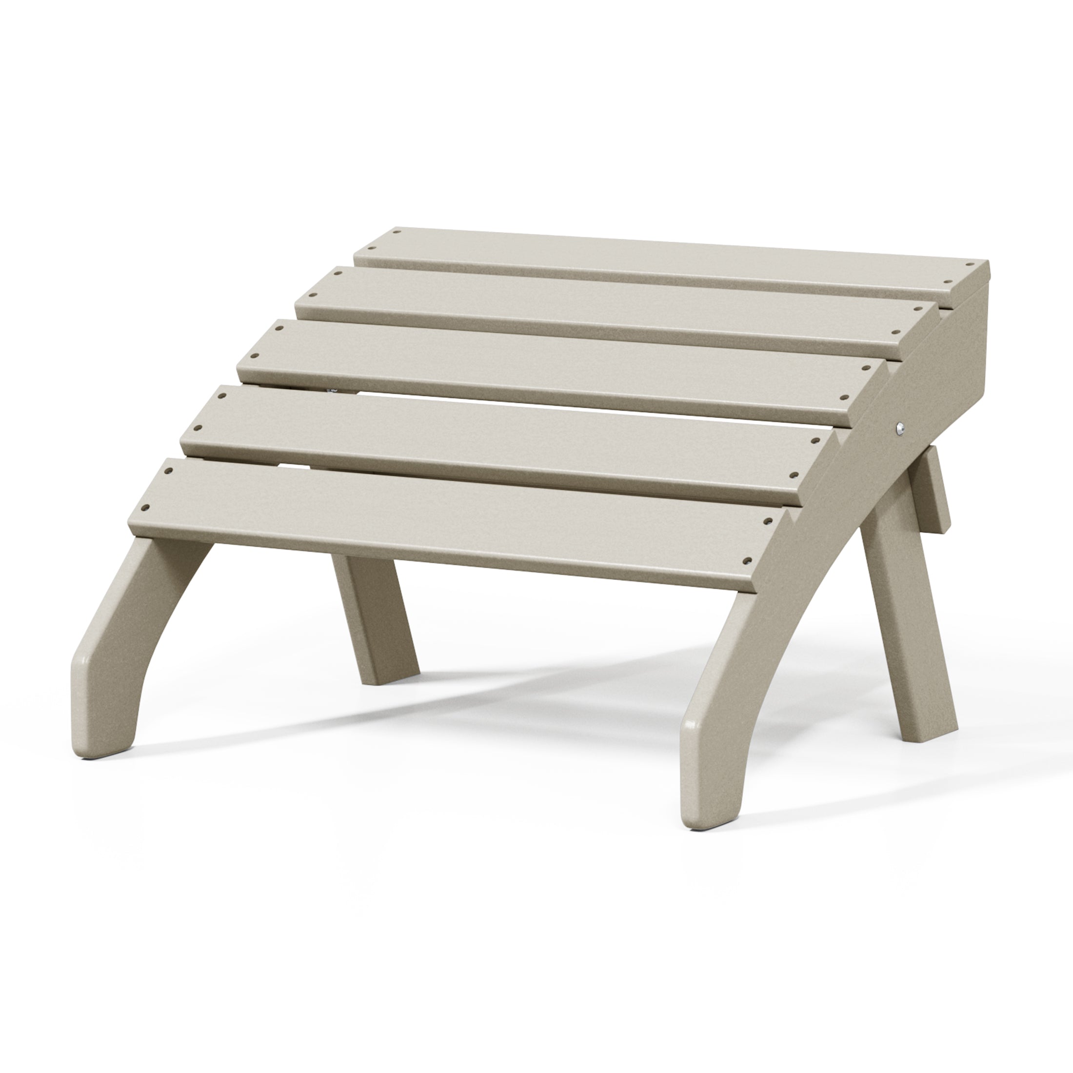 Portside Outdoor Patio HDPE Adirondack Ottoman Footrest