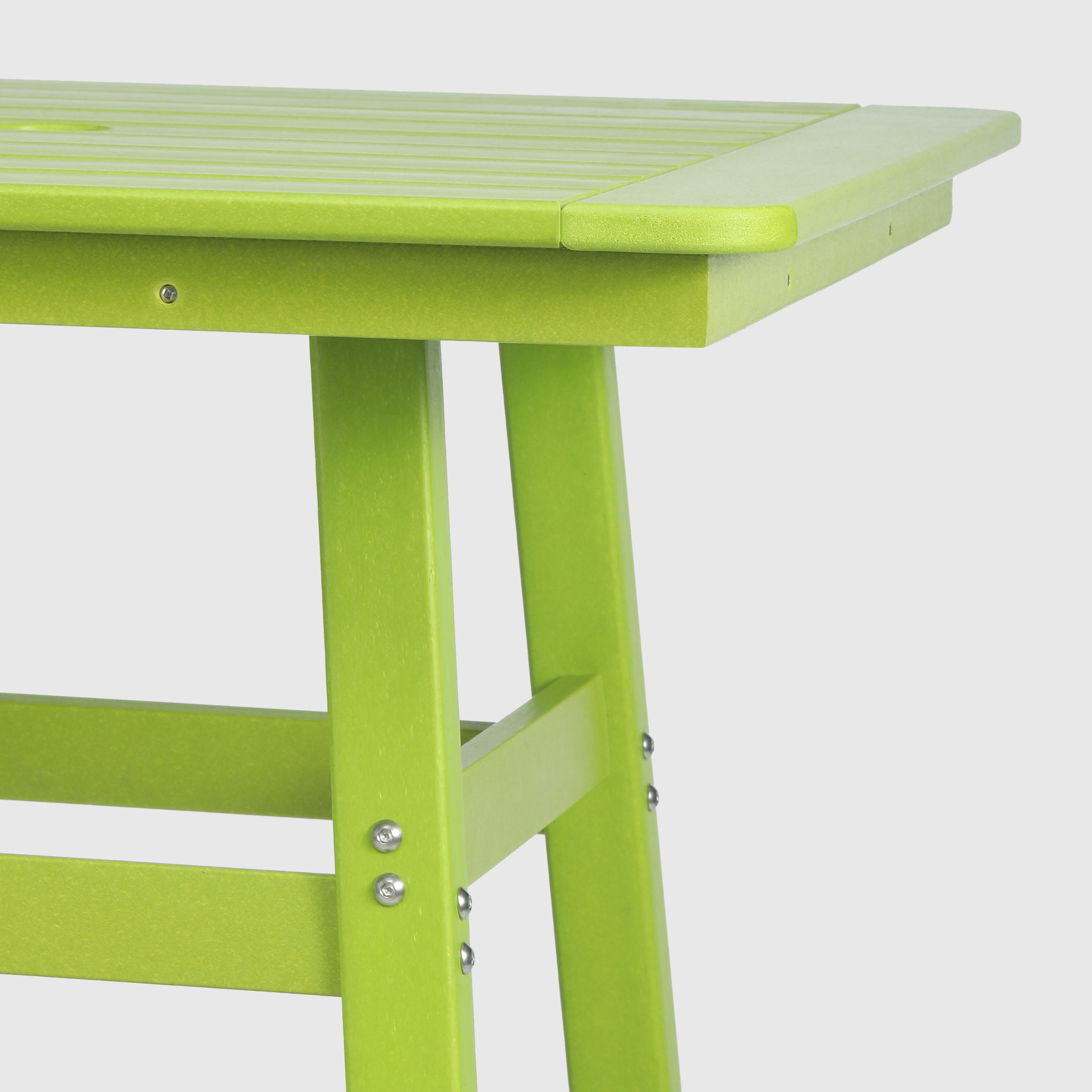 Paradise 30" Square Outdoor Patio Counter High Bistro Bar Table With Umbrella Hole