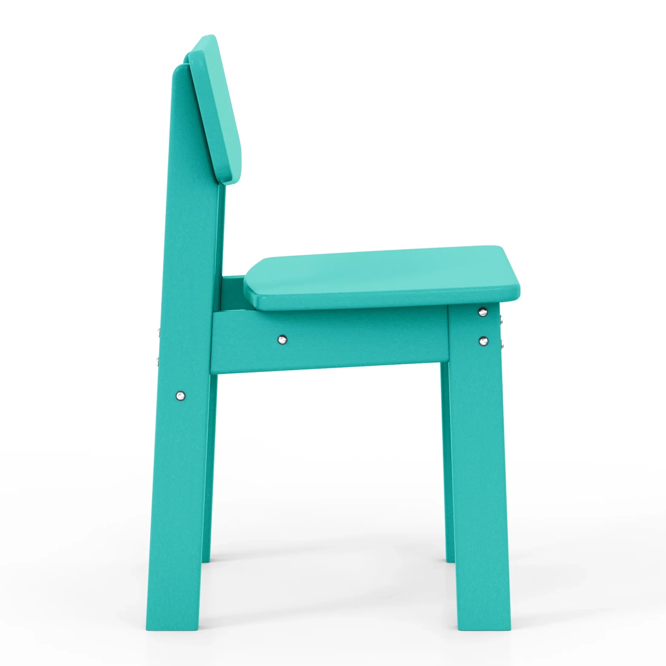 Little Explorers Outdoor HDPE Kids Modern Plastic Toddler Dining Chairs (Set of Two)
