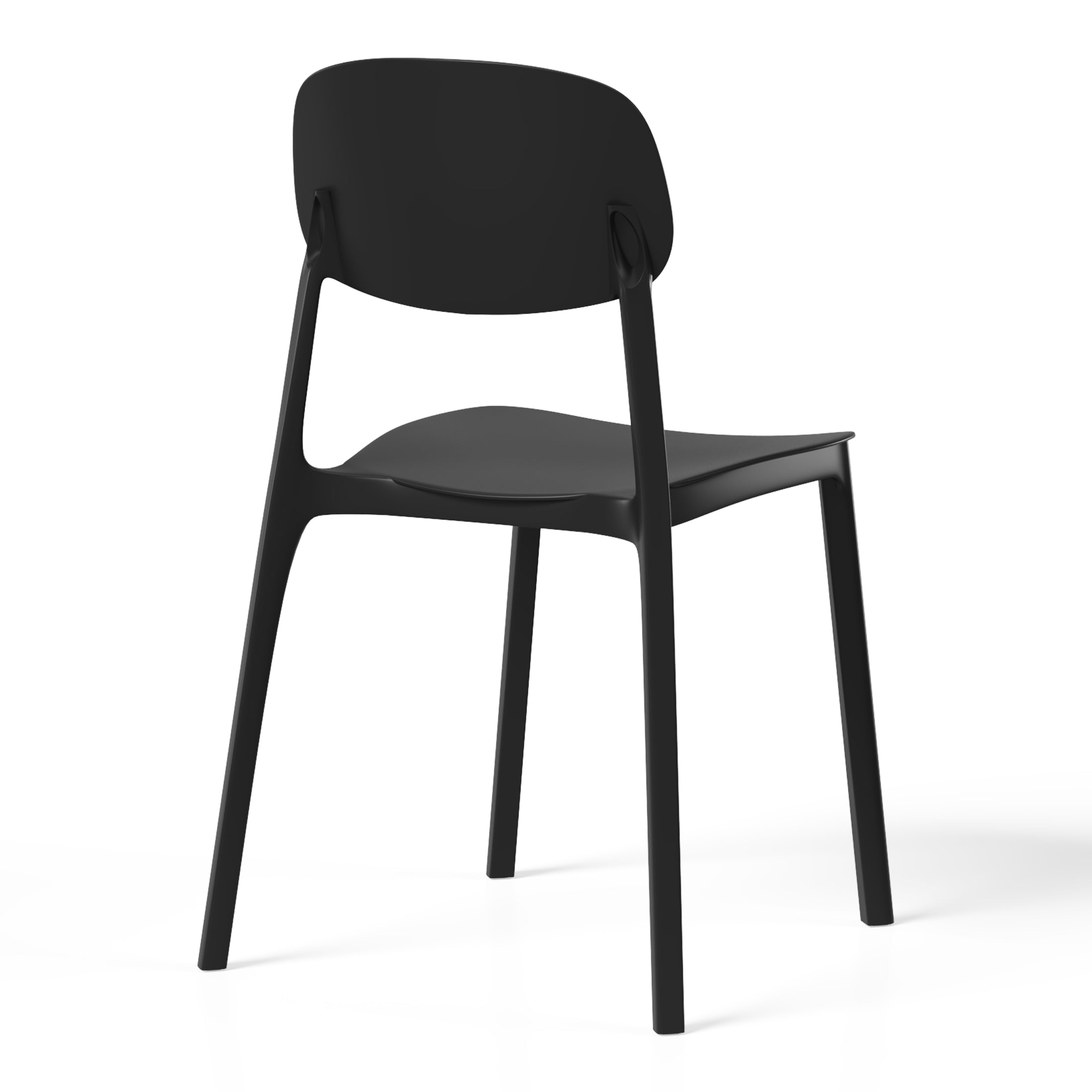 Sunshine Modern Stackable Polypropylene Plastic Patio Dining Chair (Set of 2)